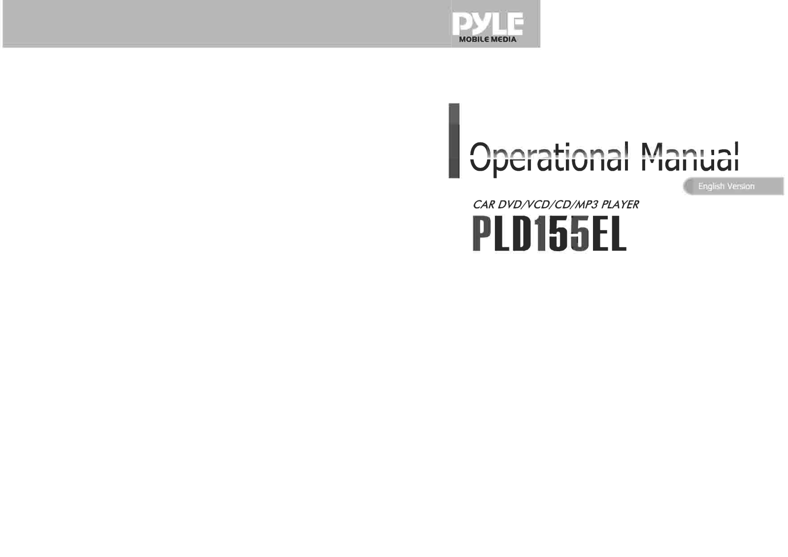 Pyle PLD-155-EL Owners manual