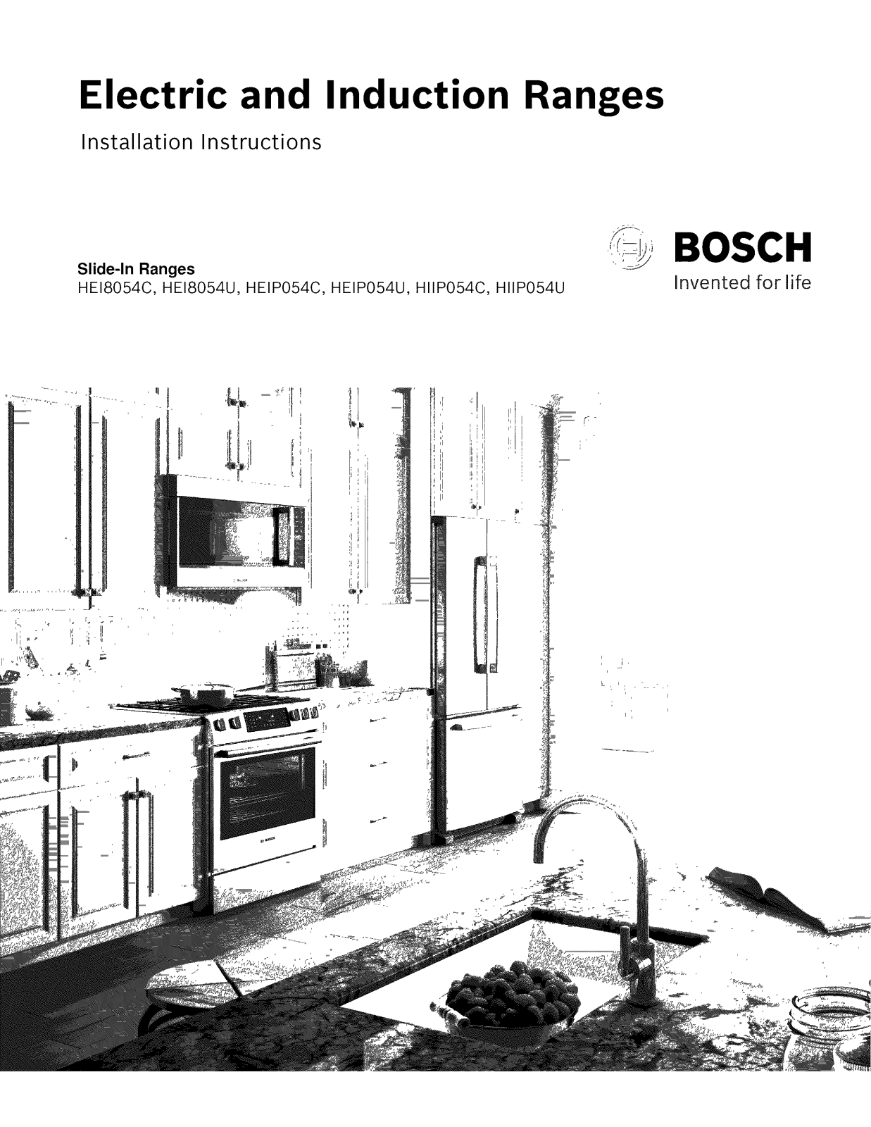 Bosch HIIP054U/06, HIIP054U/05, HIIP054U/04, HIIP054U/03, HIIP054U/02 Installation Guide