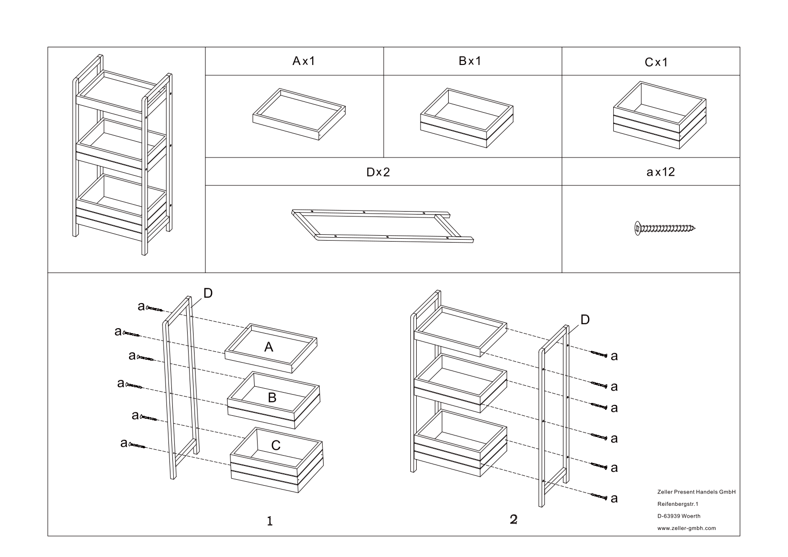 Home affaire Leiterregal Assembly instructions