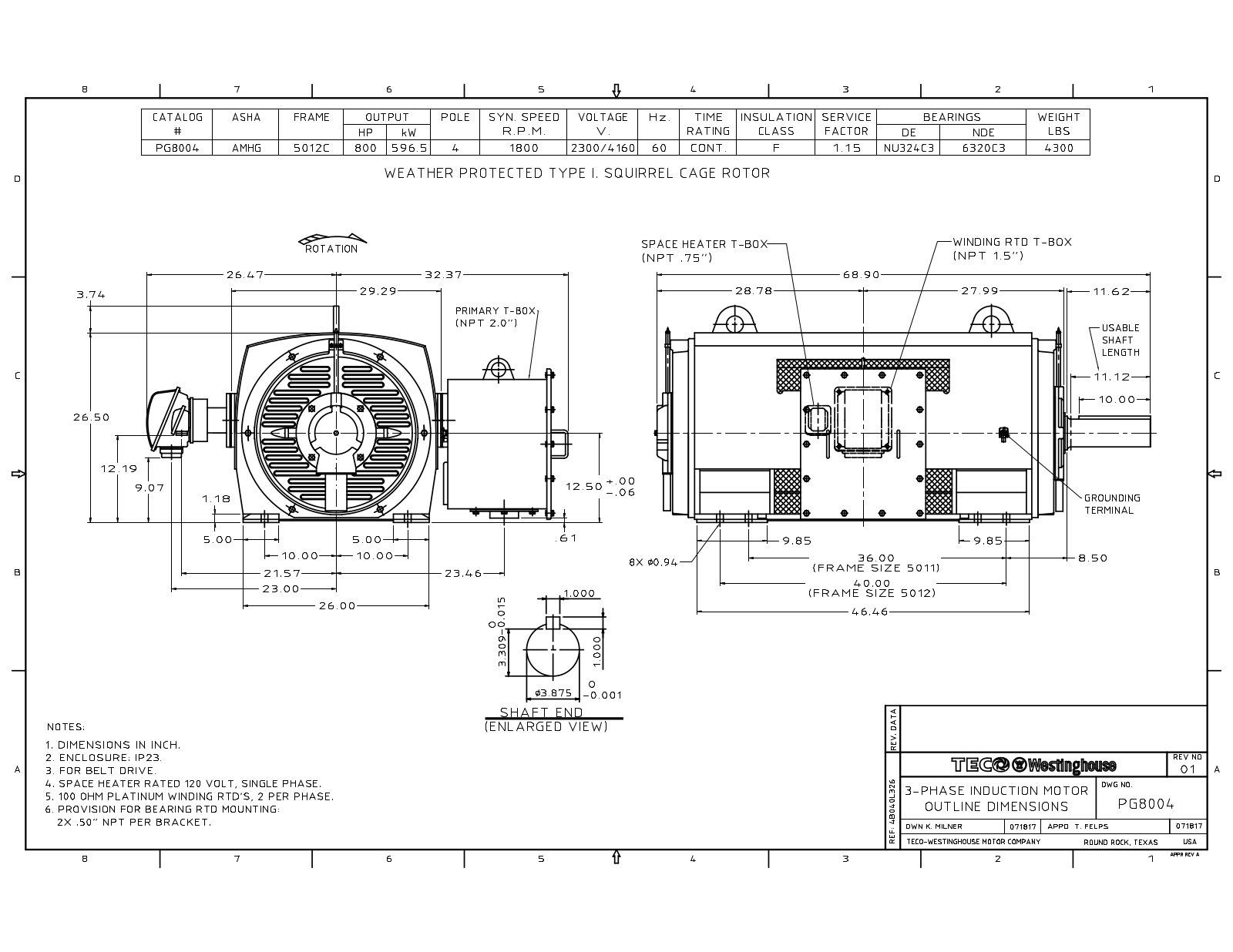 Teco PG8004 Reference Drawing