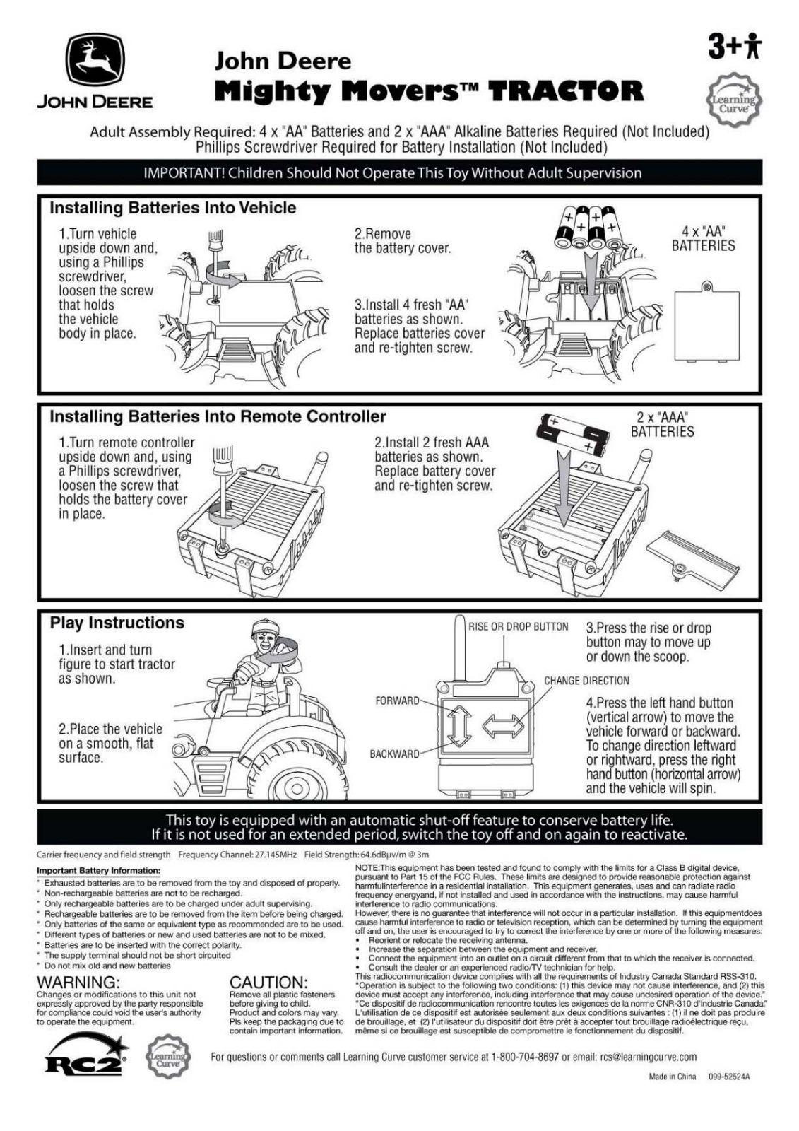 Tomy 52524TX27 Users Manual