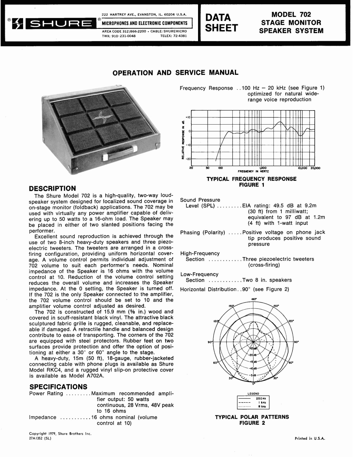 Shure Pro Master 702 User Guide - ManualMachine.com