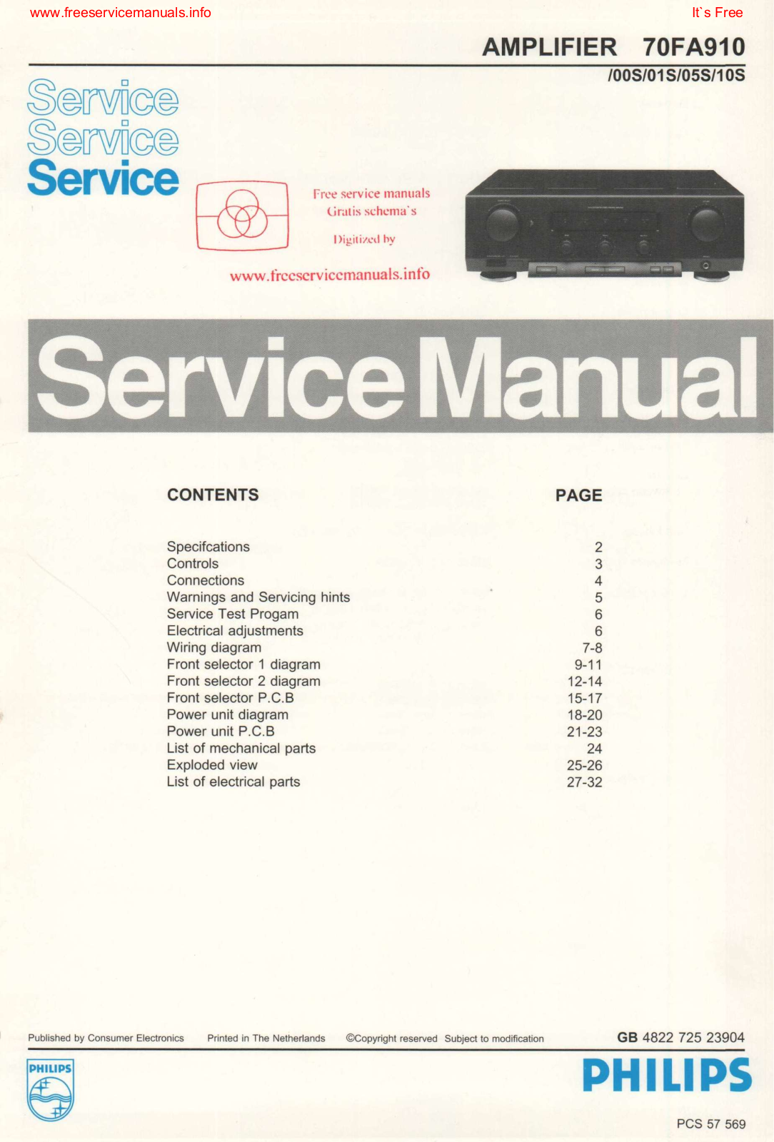 Philips FA-910 Service Manual