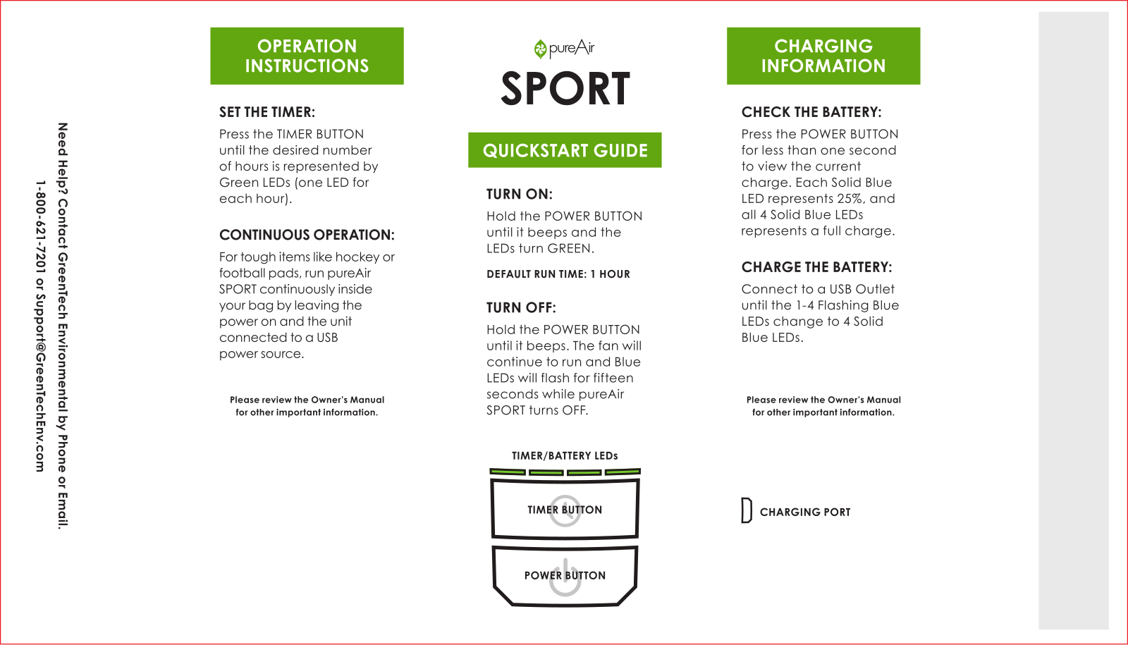 Pureair Sport User Manual