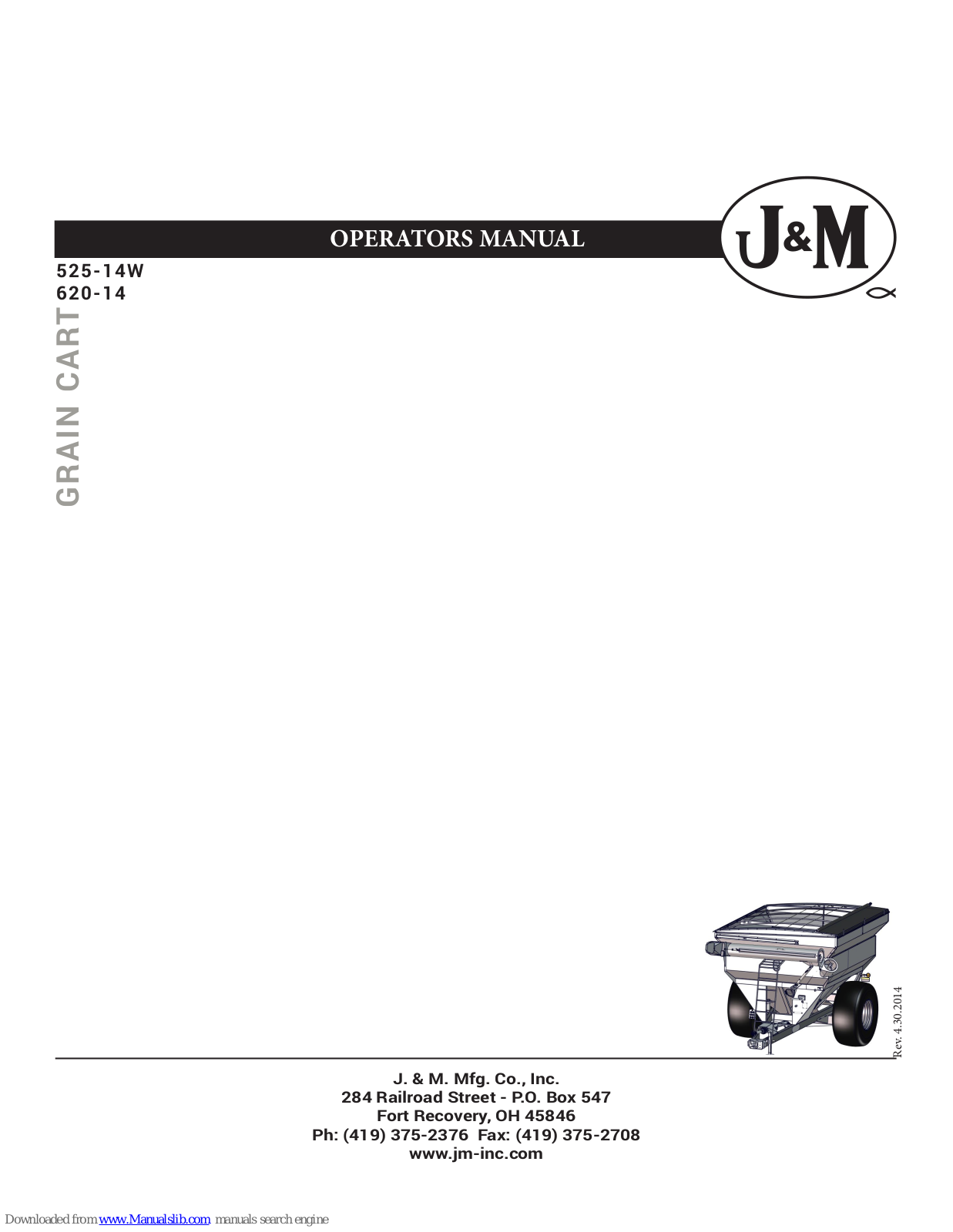 J&M 525-14W, 620-14 Operator's Manual