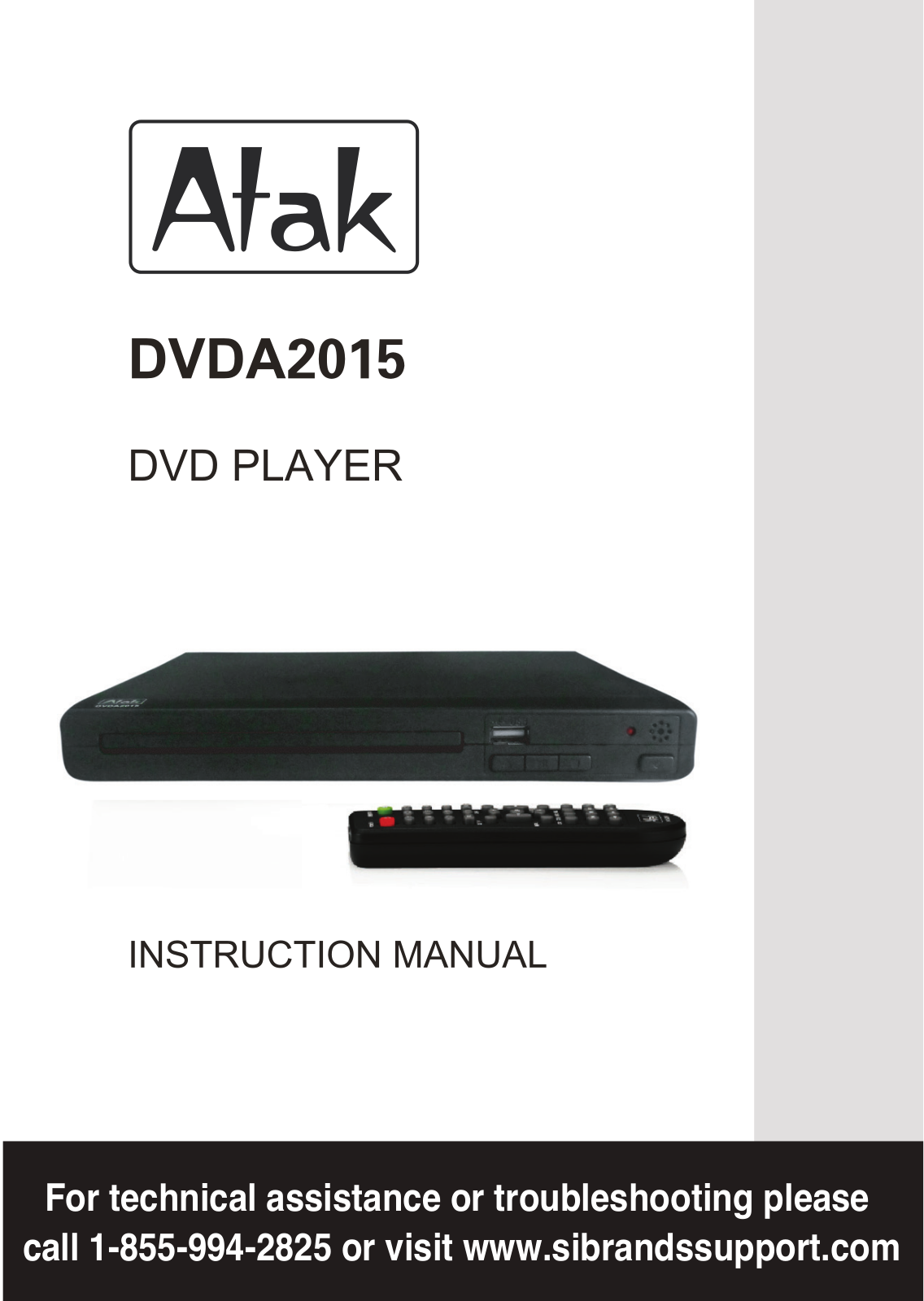 Atak DVDA2015 Instruction Manual