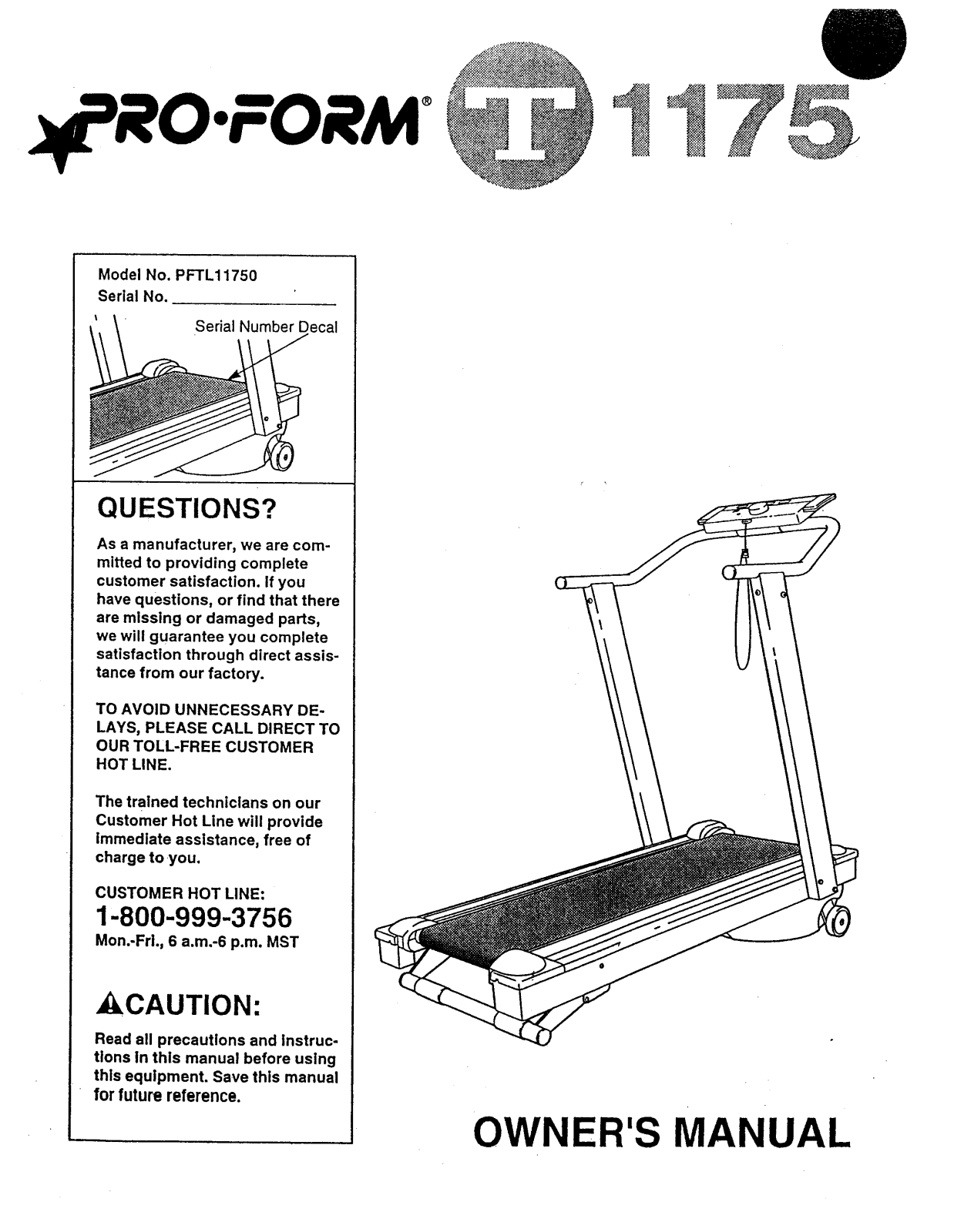 ProForm PFTL11750 User Manual