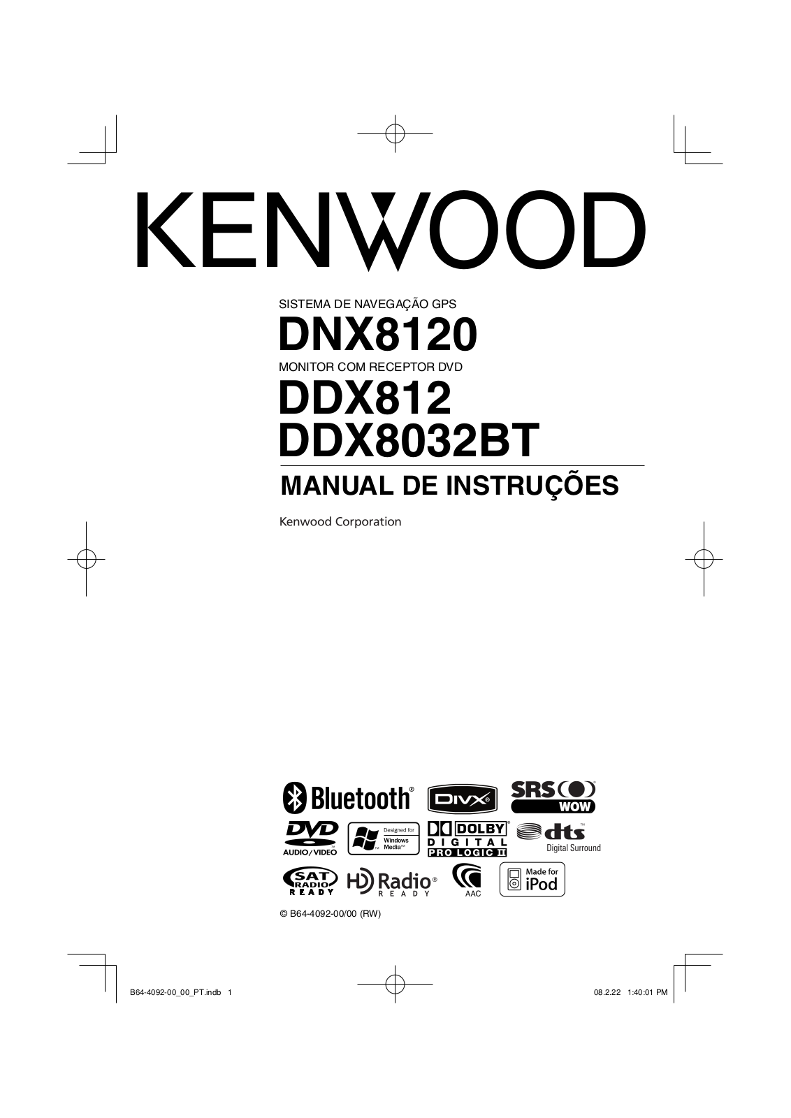 Kenwood DDX812, DDX8032BT, DNX8120 User Manual