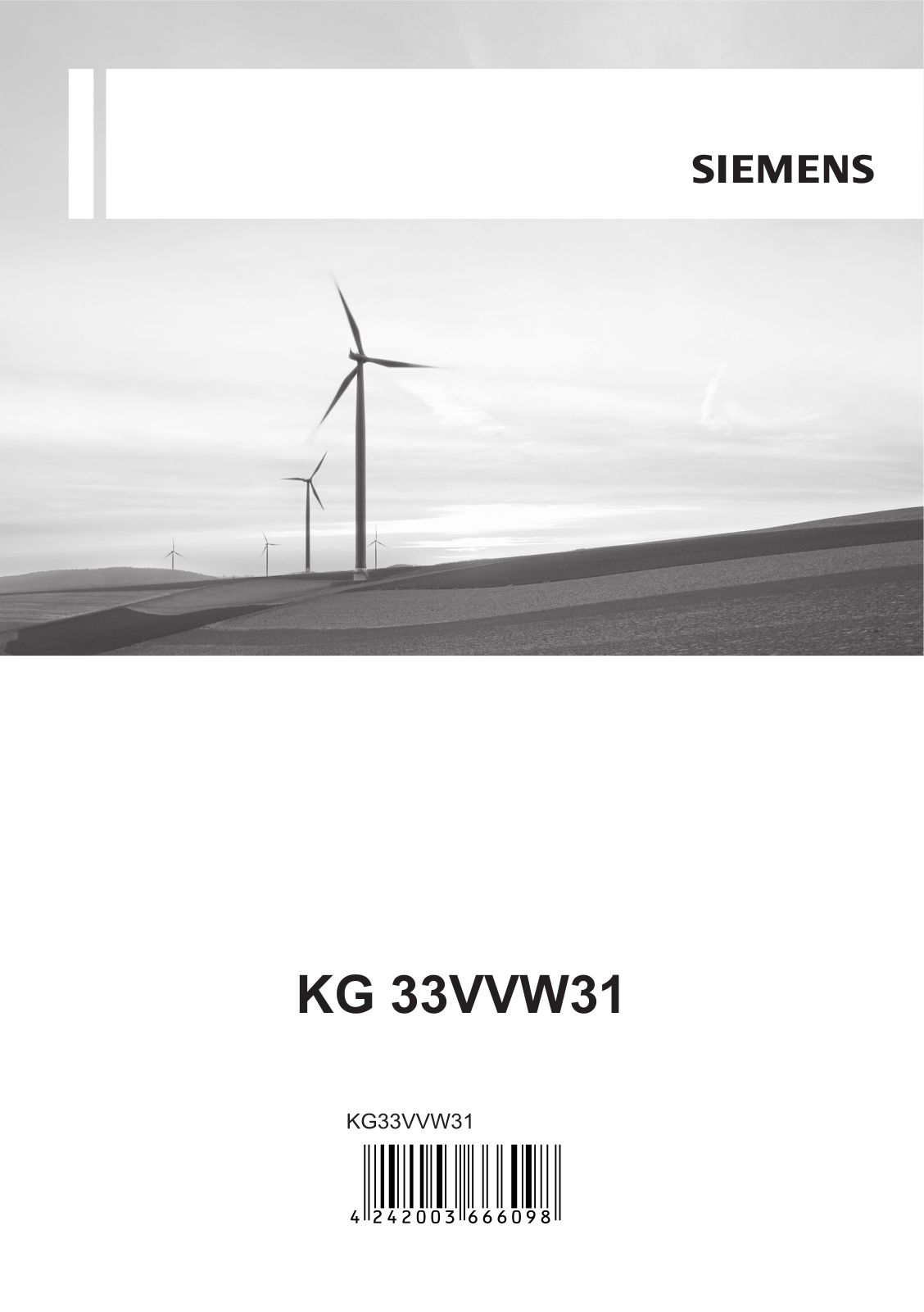 Siemens KG33VVW31 User Manual