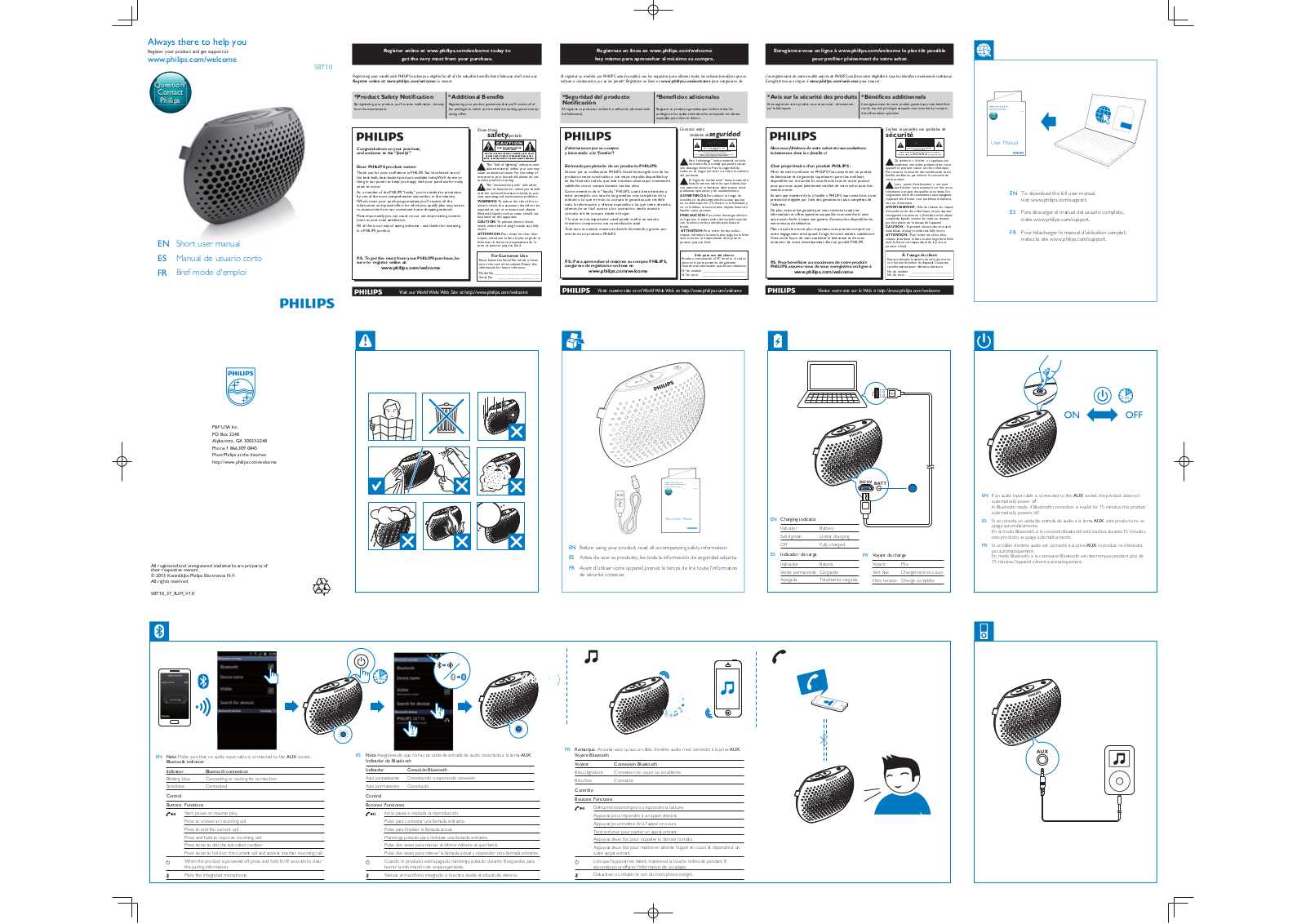 Philips SBT10 User Manual