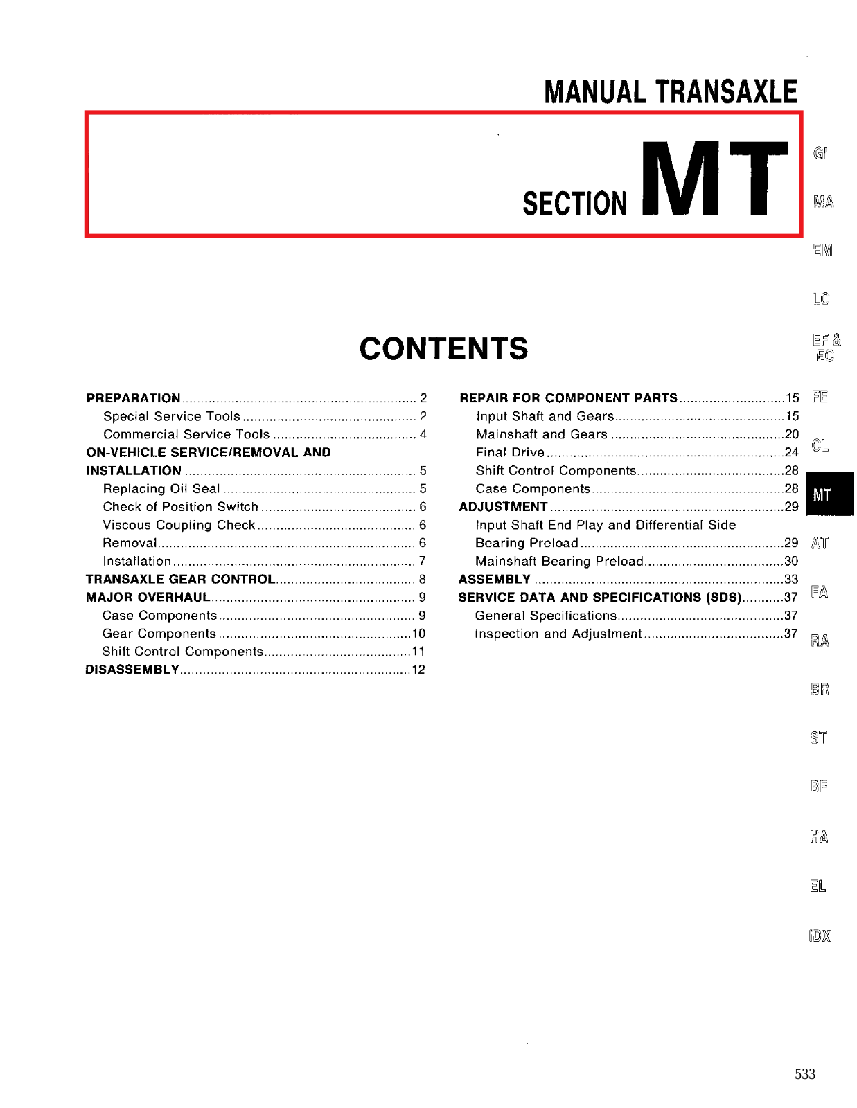 Nissan Maxima 1994 Owner's Manual