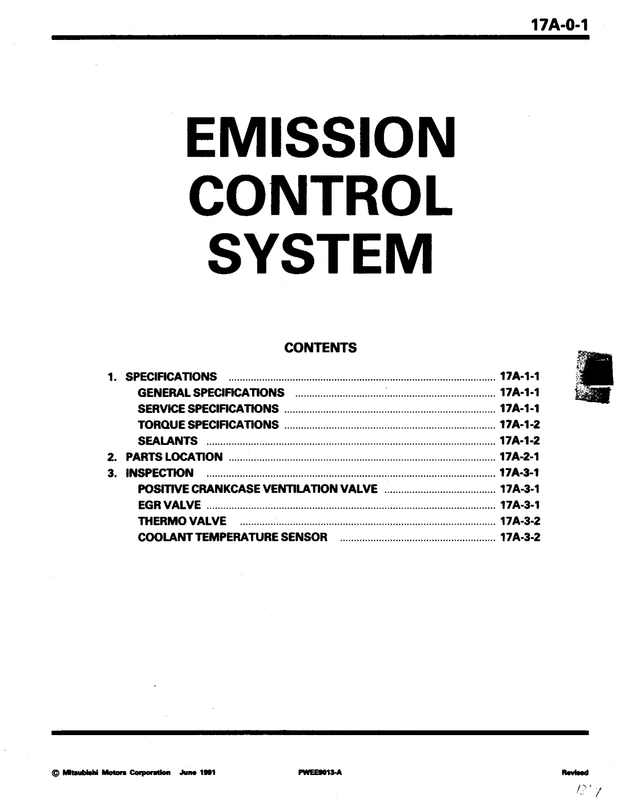 Isuzu Engine 1991 User Manual