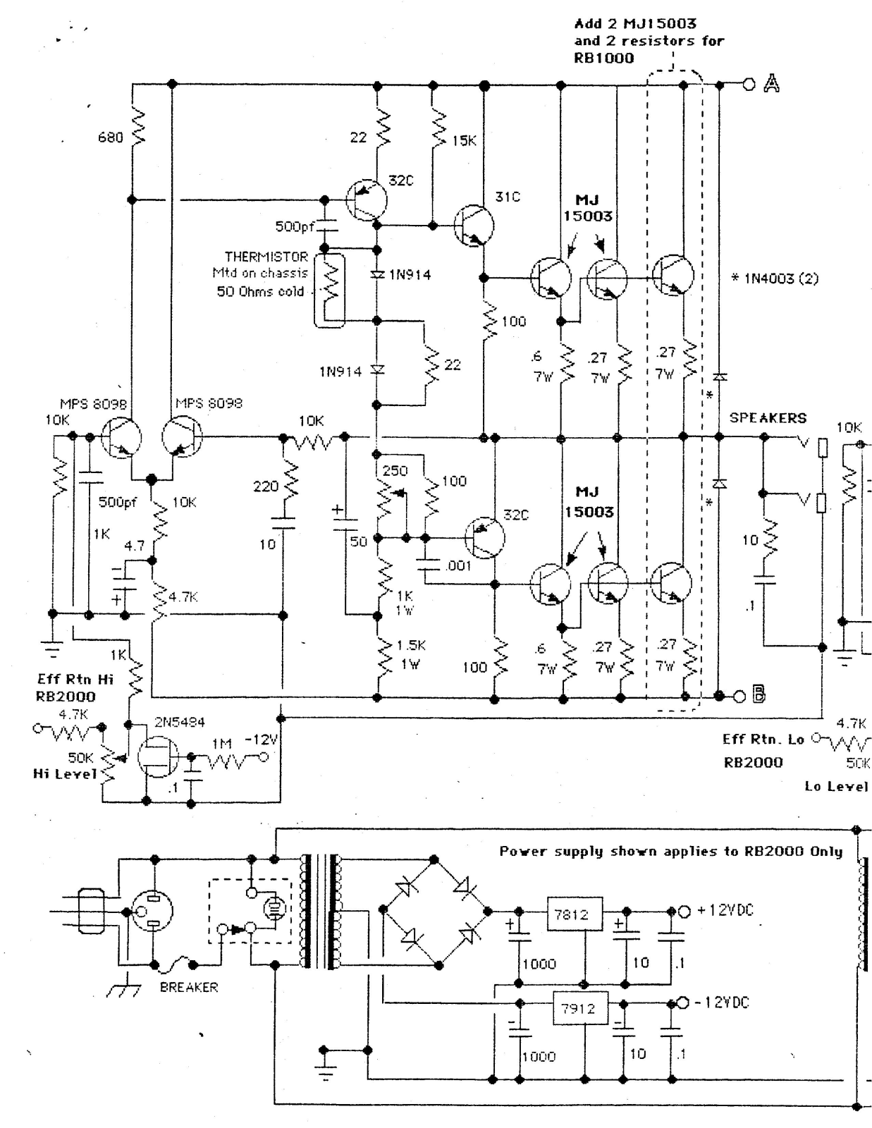 RANDALL RB1000, RB2000 Service Manual