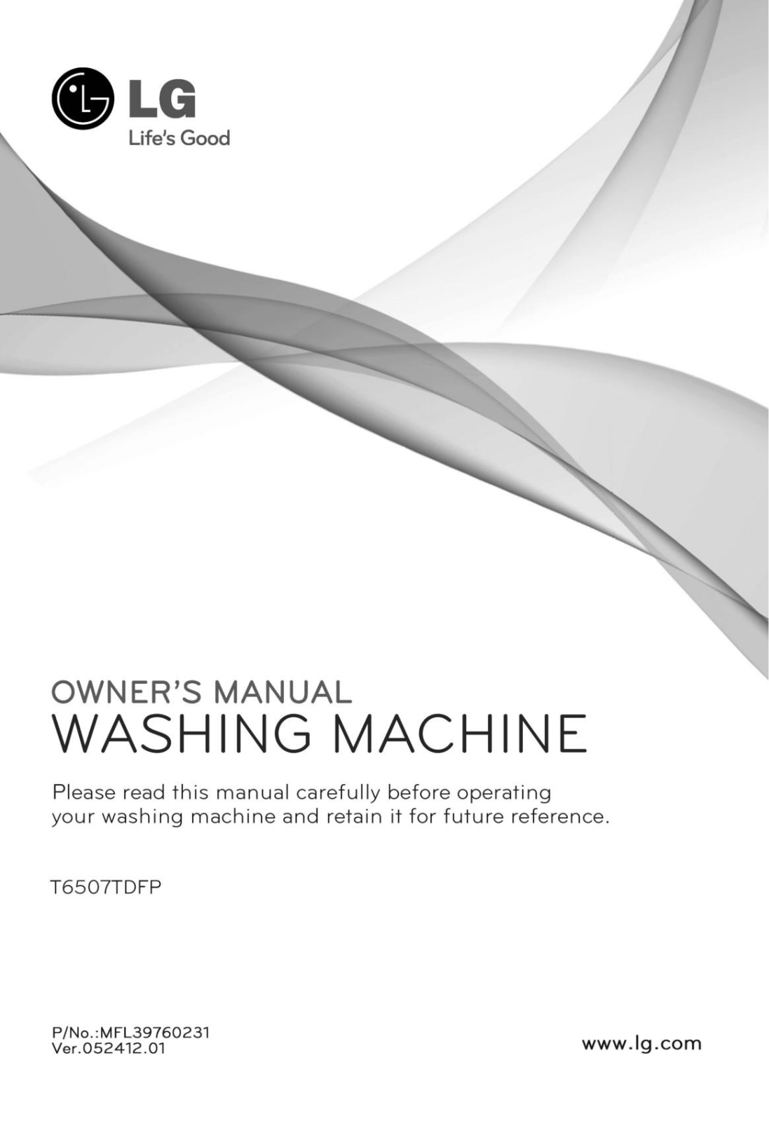 LG T6507TDFP Owner’s Manual