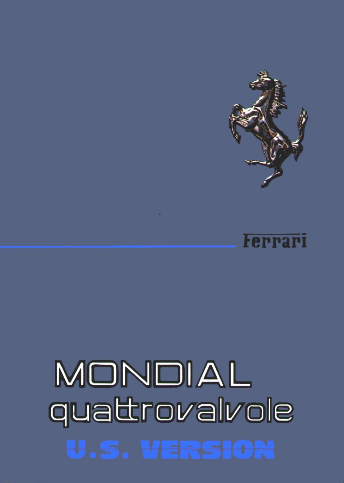 Ferrari Mondial 1984 User Manual