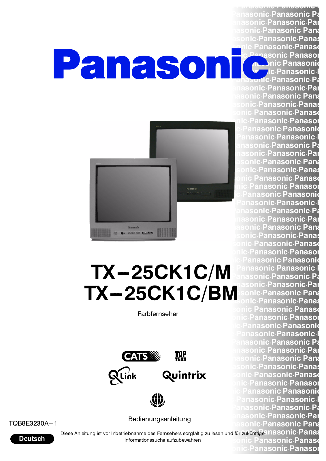 PANASONIC TX-25CK1CM, TX-25CK1CBM User Manual