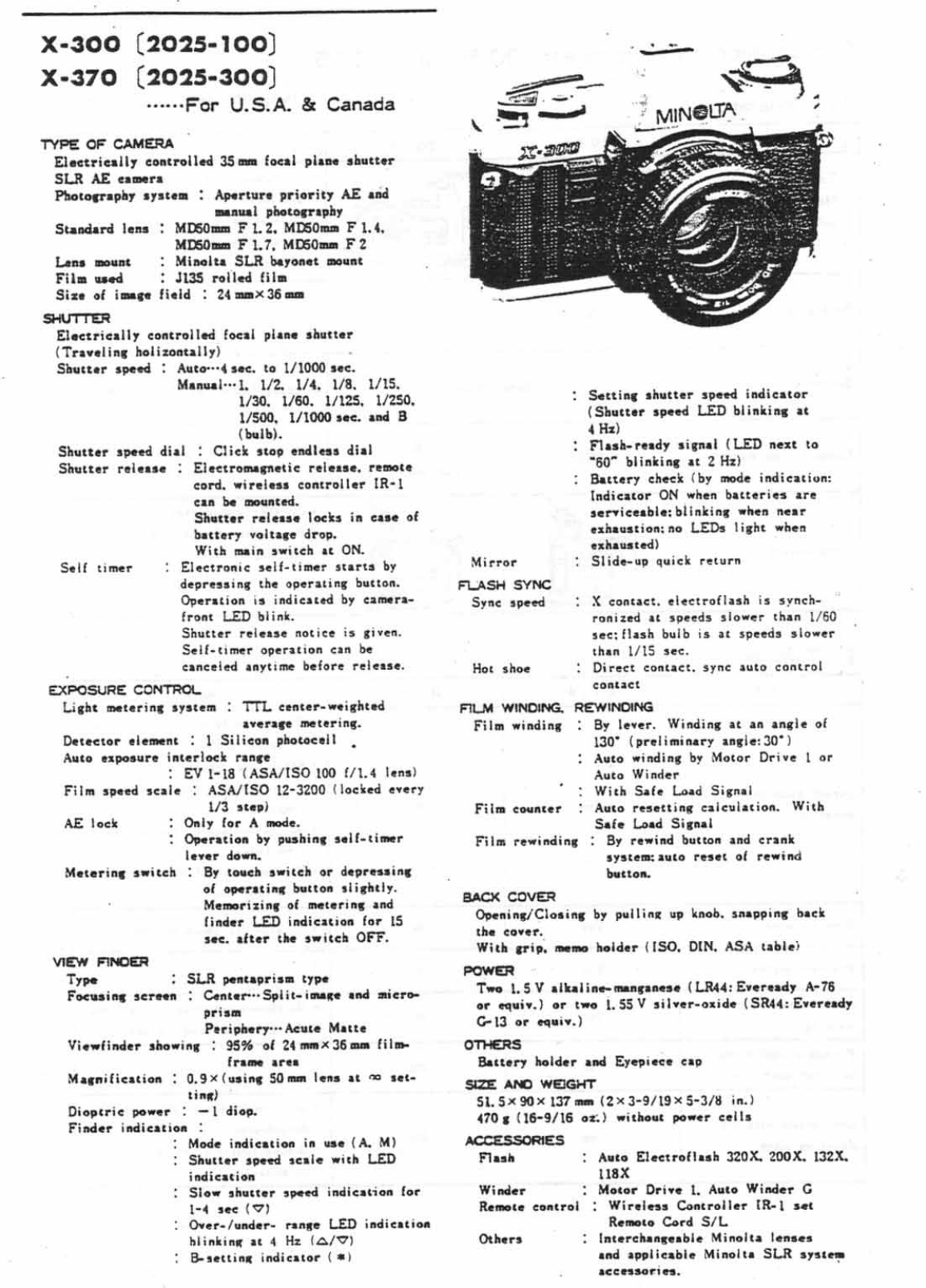 Minolta x370 User Manual