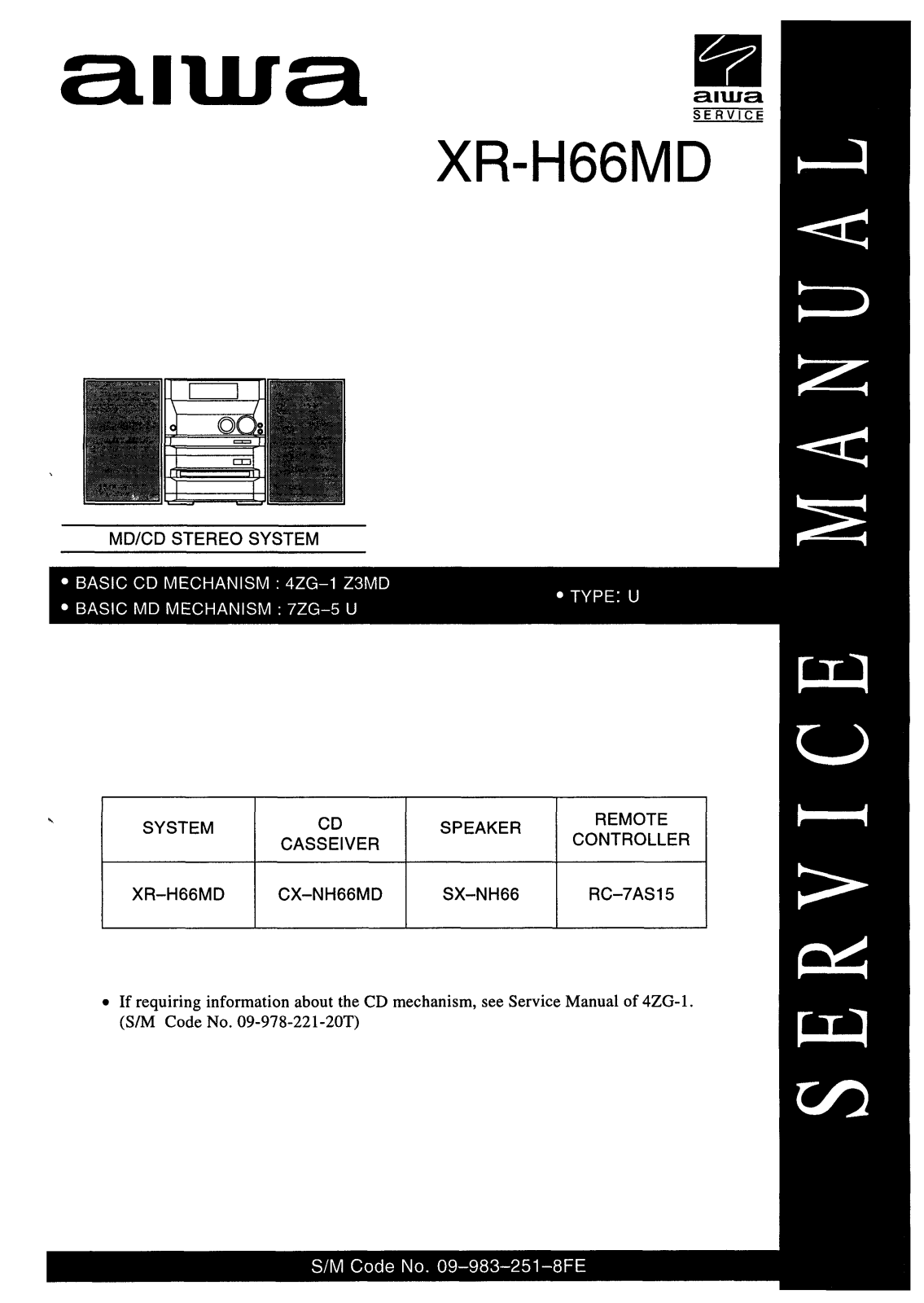 Aiwa XR-H66MD Service manual