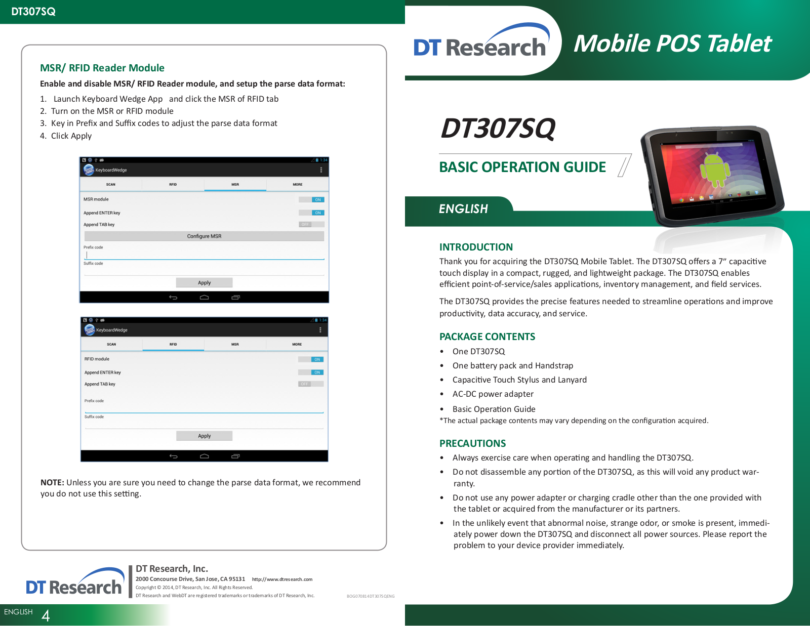 WebDT DT307SQ User Manual