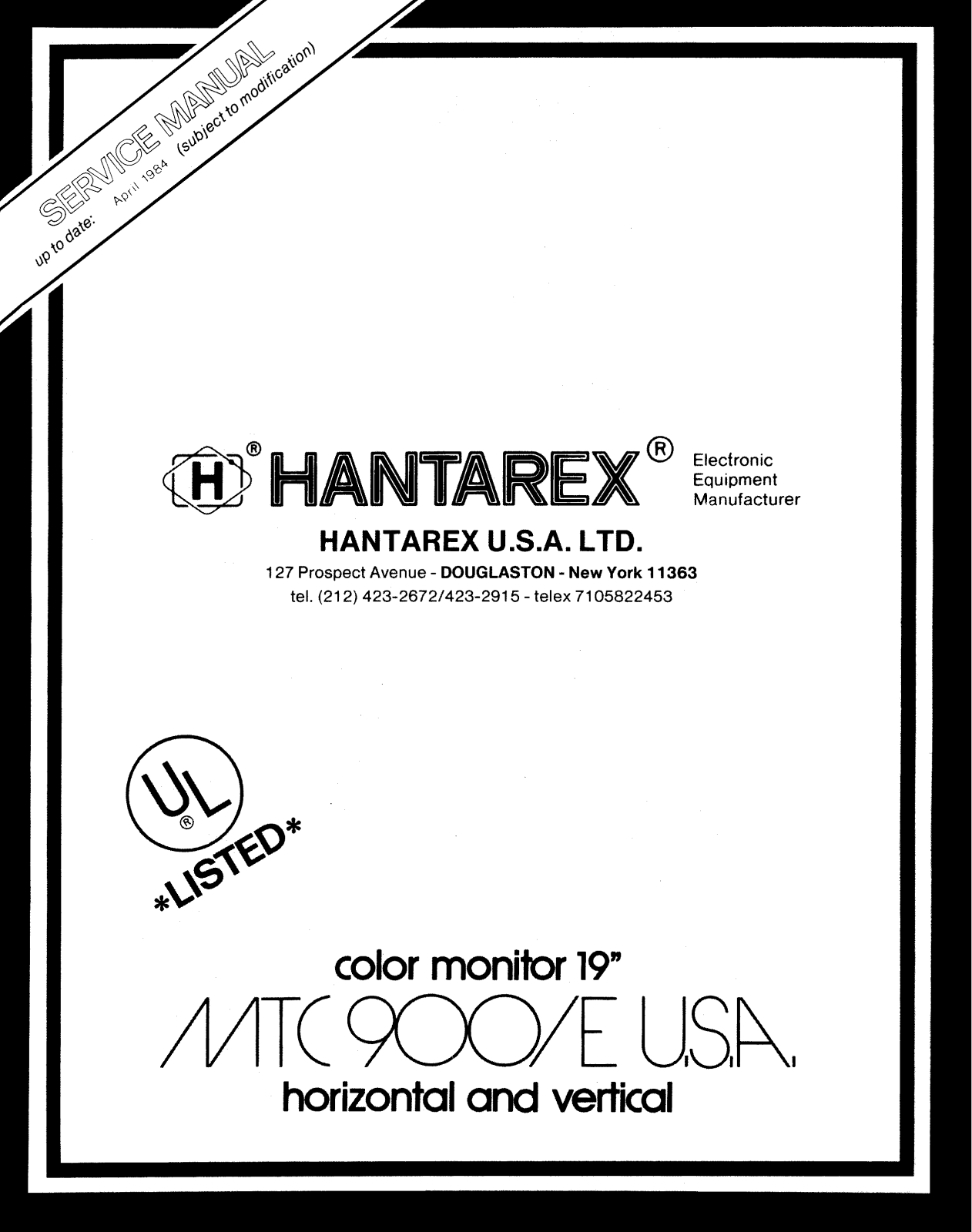 Hantarex MTC900E User Guide