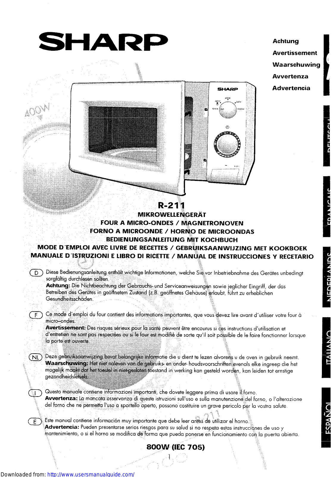 SHARP R-211 User Manual