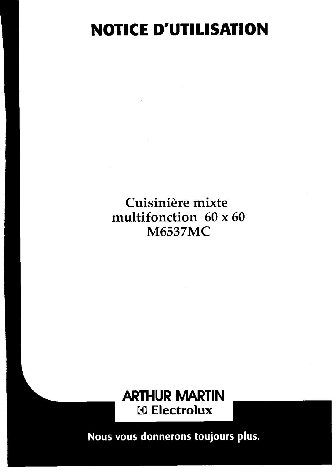 Arthur martin M6537MC User Manual
