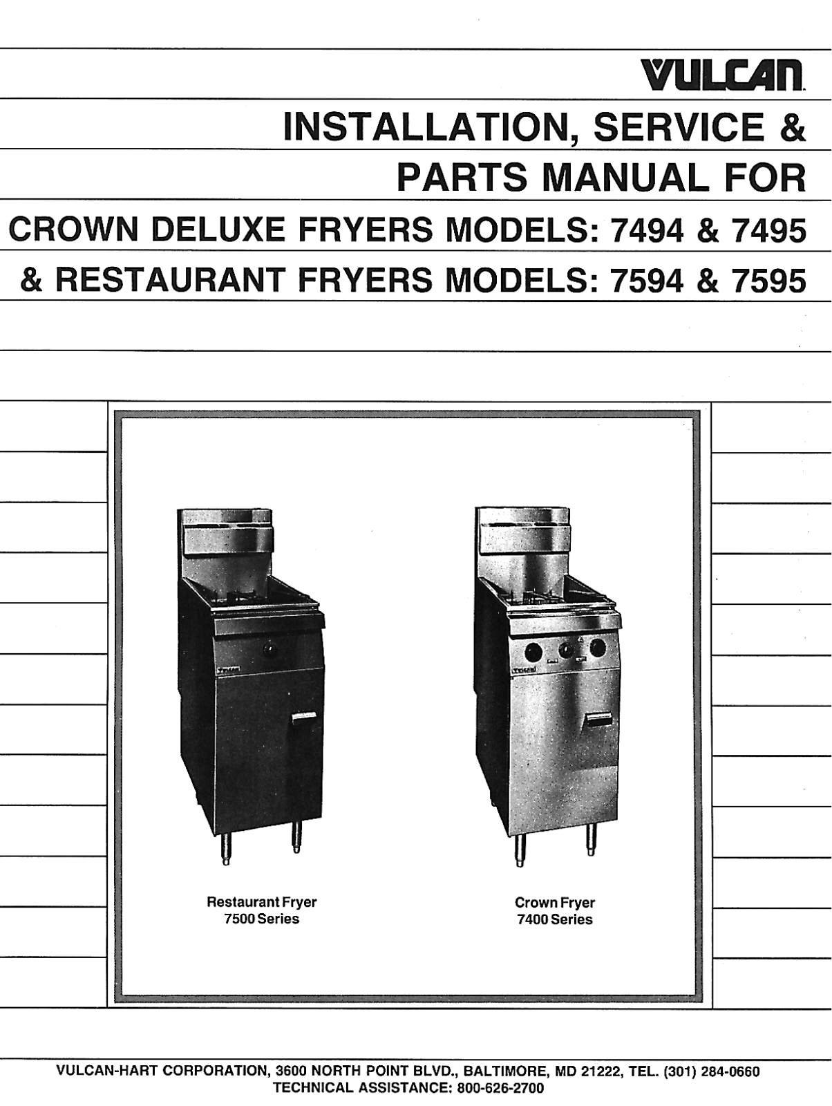 Vulcan 7494 Service Manual