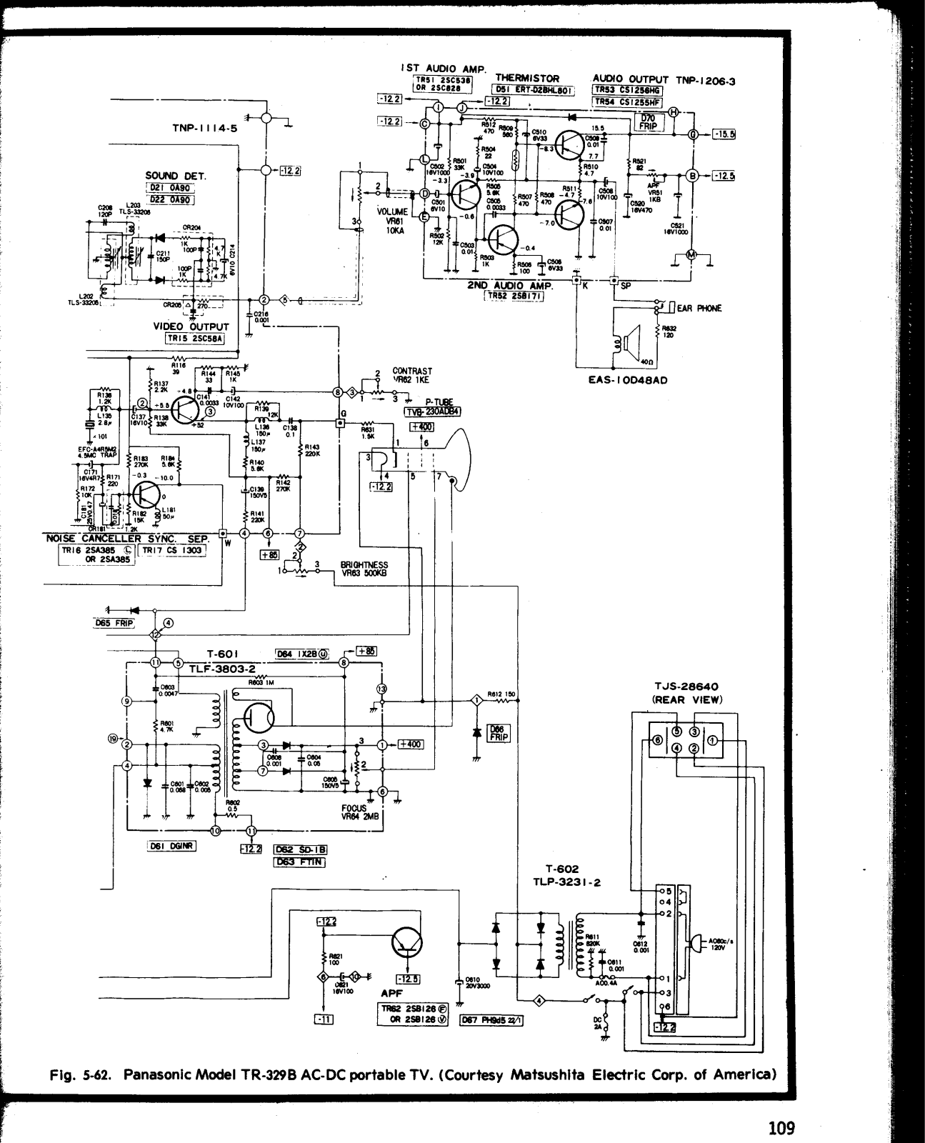 Panasonic TR-329B AC-DC Schematic