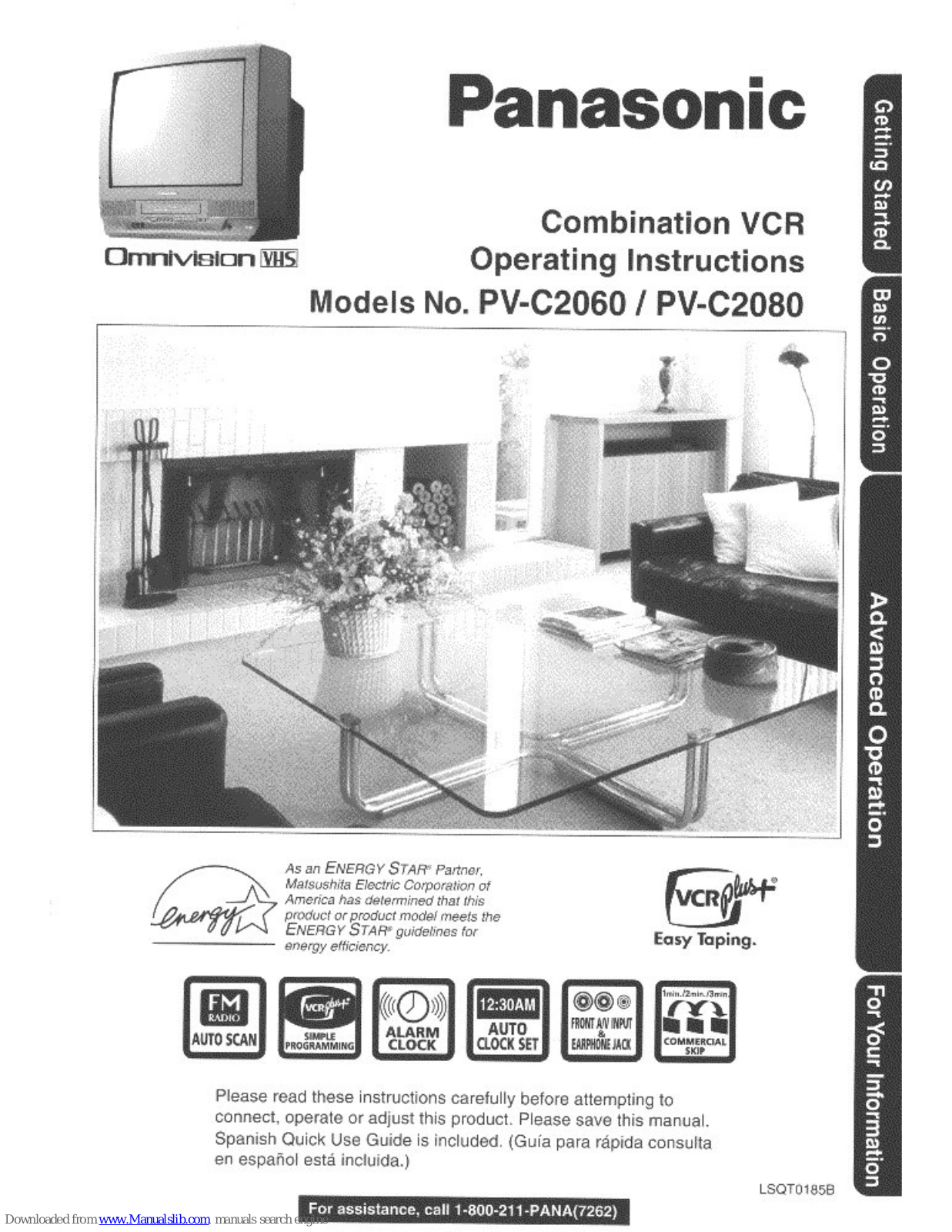 Panasonic OmniVision PV-C2060, OmniVision PV-C2080 Operating Manual