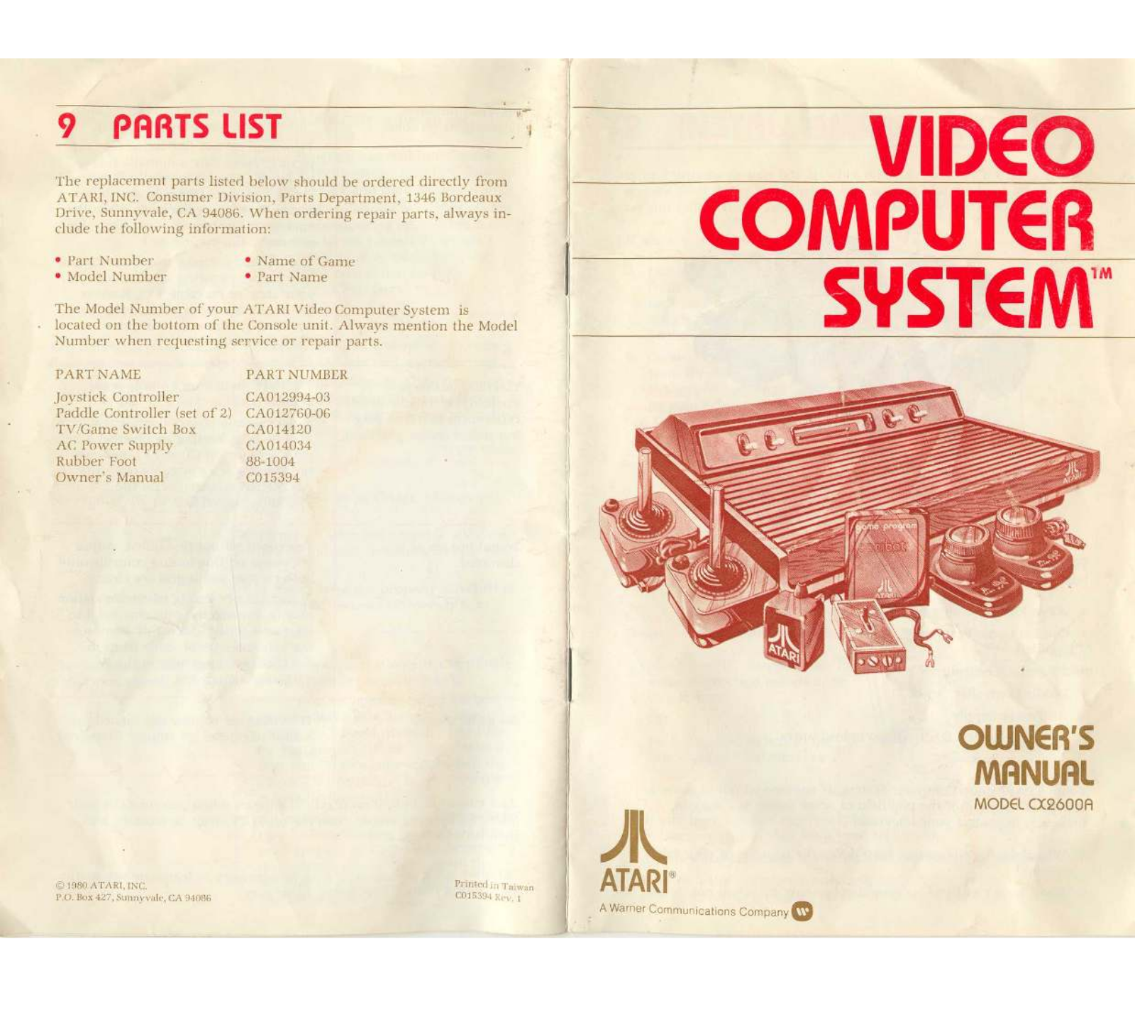 Atari CX2600A Owner's Manual - ManualMachine.com