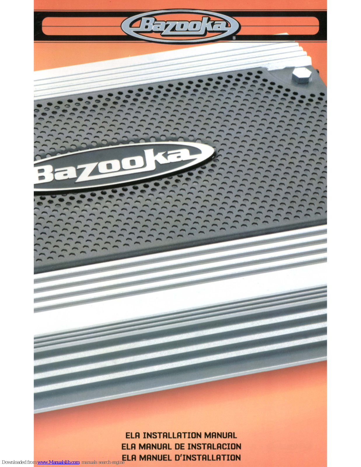 Bazooka ELA1300, ELA265, ELA1500, ELA1190, ELA2100 Installation Manual - ManualMachine.com