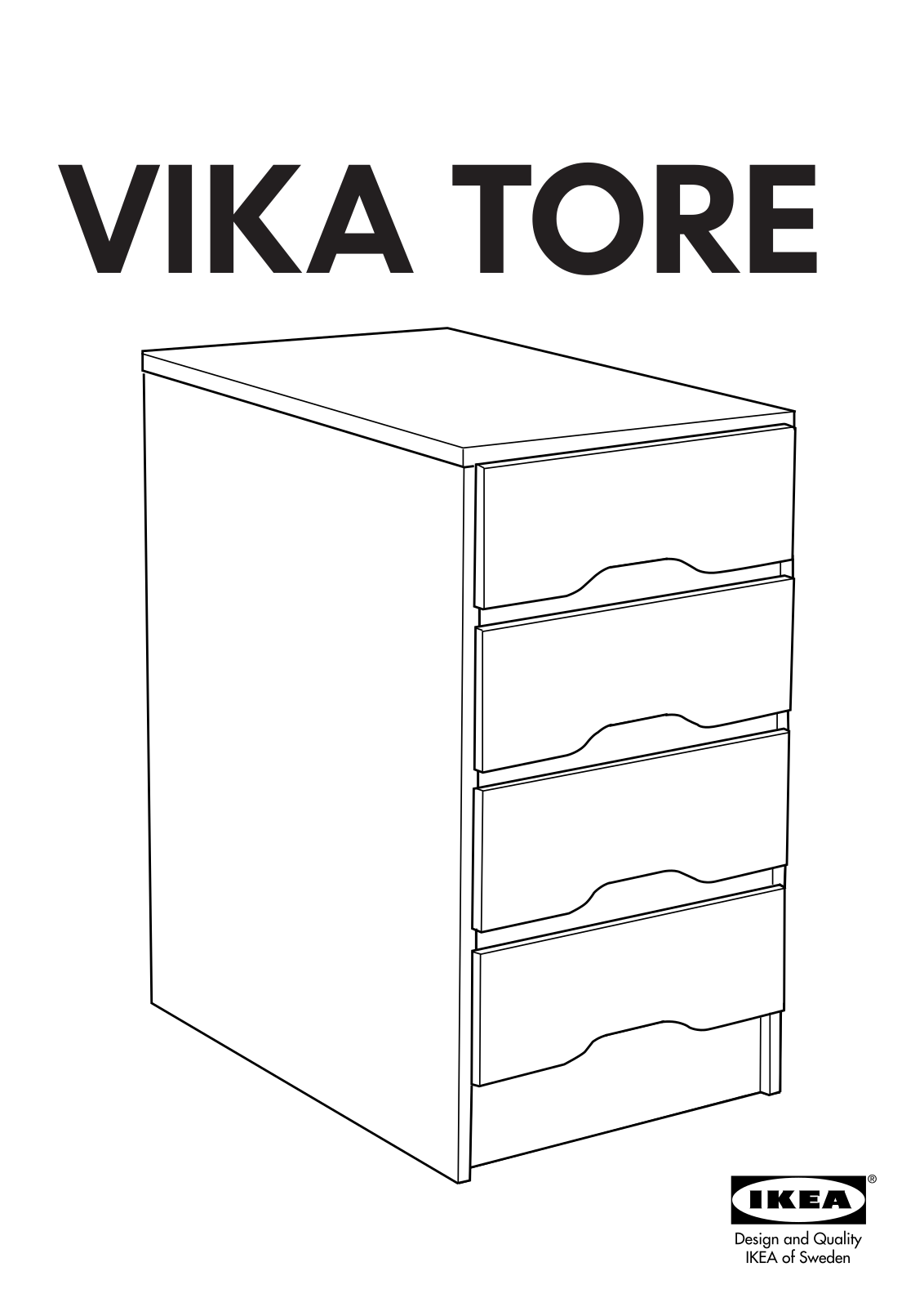 IKEA VIKA TORE DRAW UNIT 14X28 Assembly Instruction