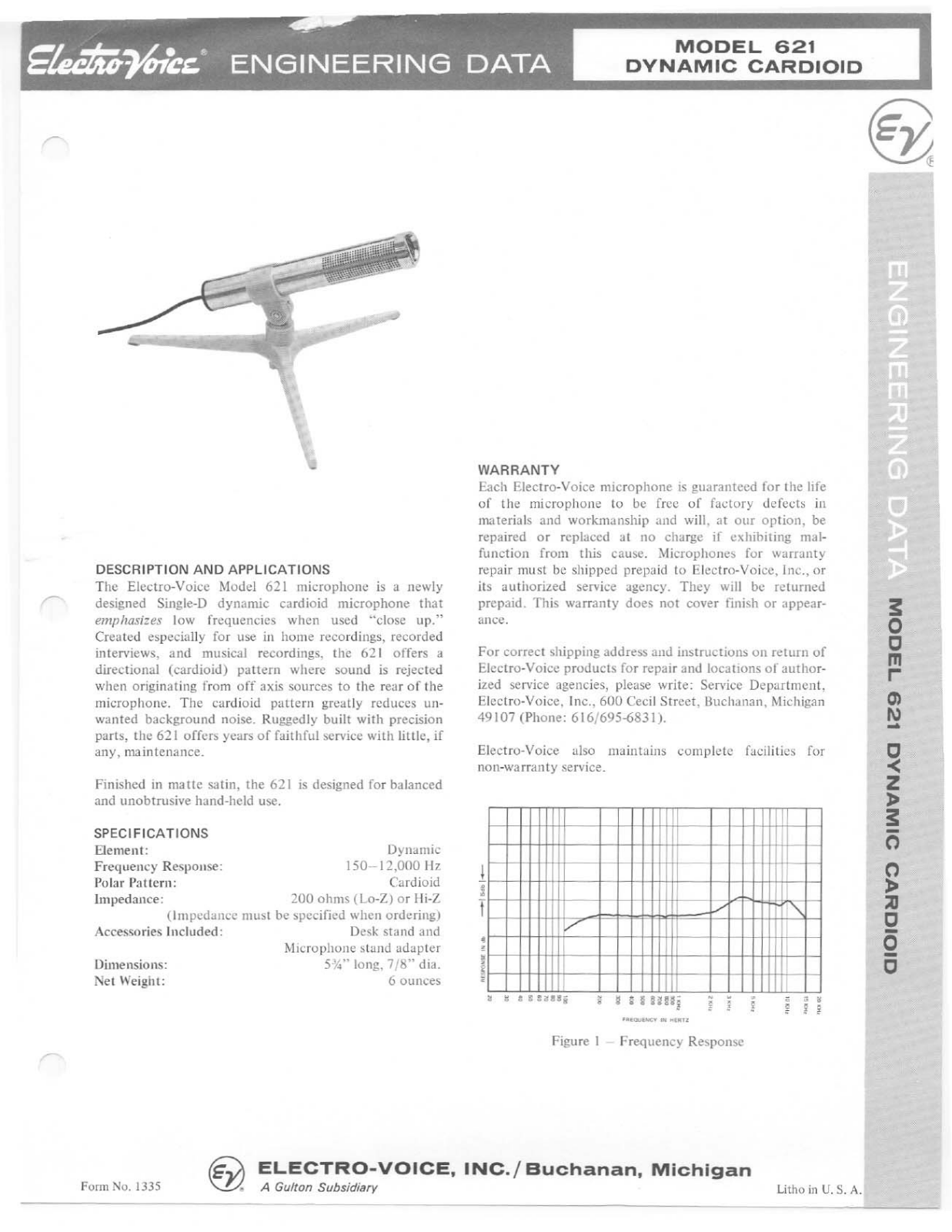 Electro-voice 621 DATASHEET