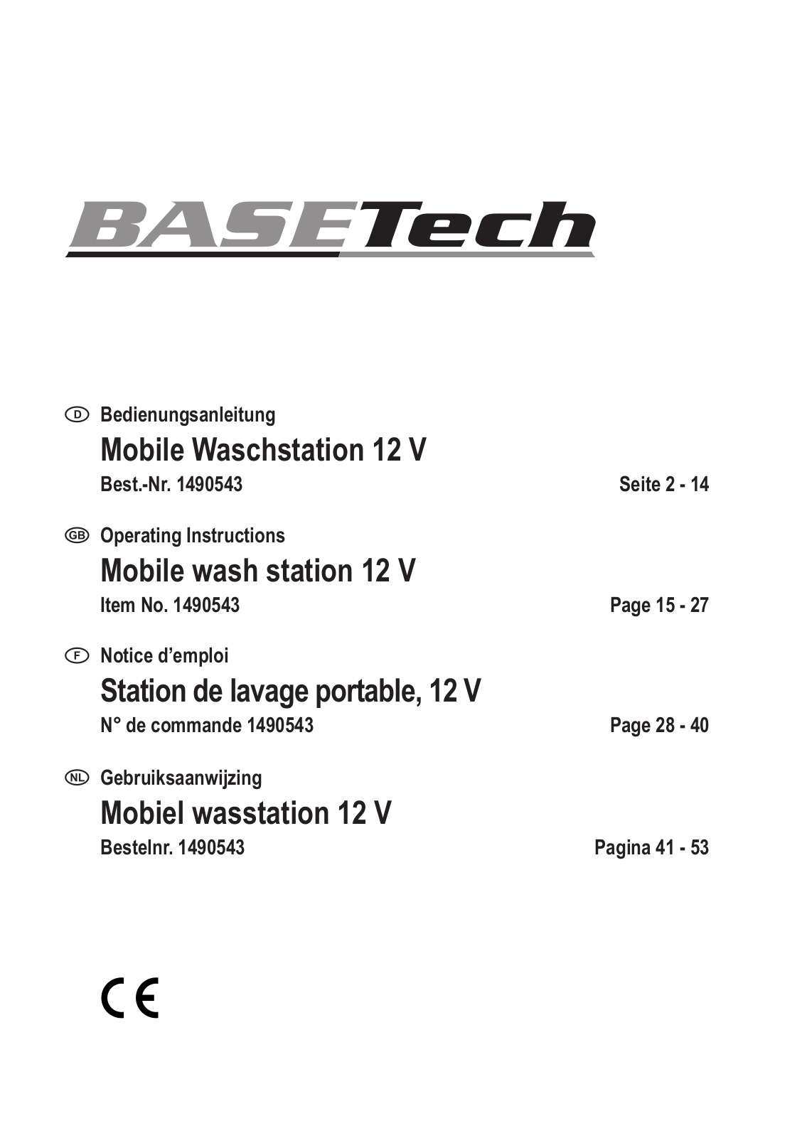 Basetech 1490543 User guide