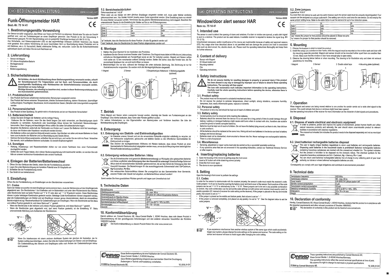 Conrad 751441 Operating Instructions