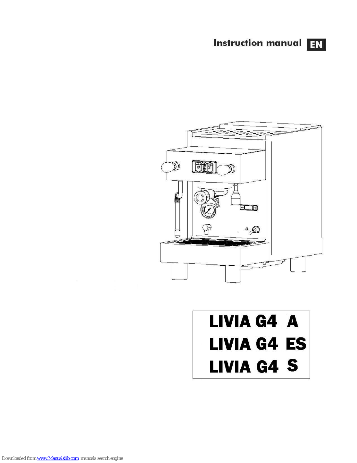 Pasquini Livia G4 A, Livia G4 ES, Livia G4 S, G4 Instruction Manual