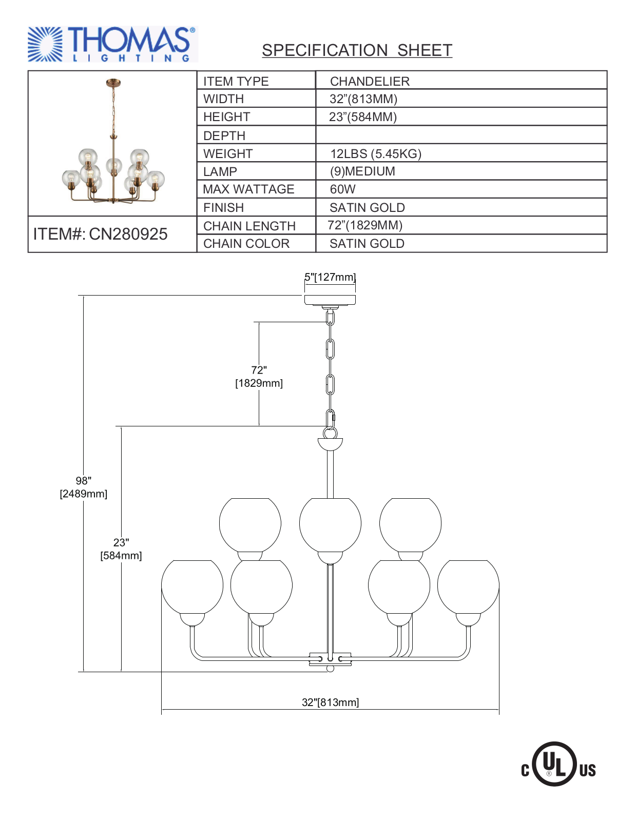 Thomas Lighting CN280925 User Manual - ManualMachine.com