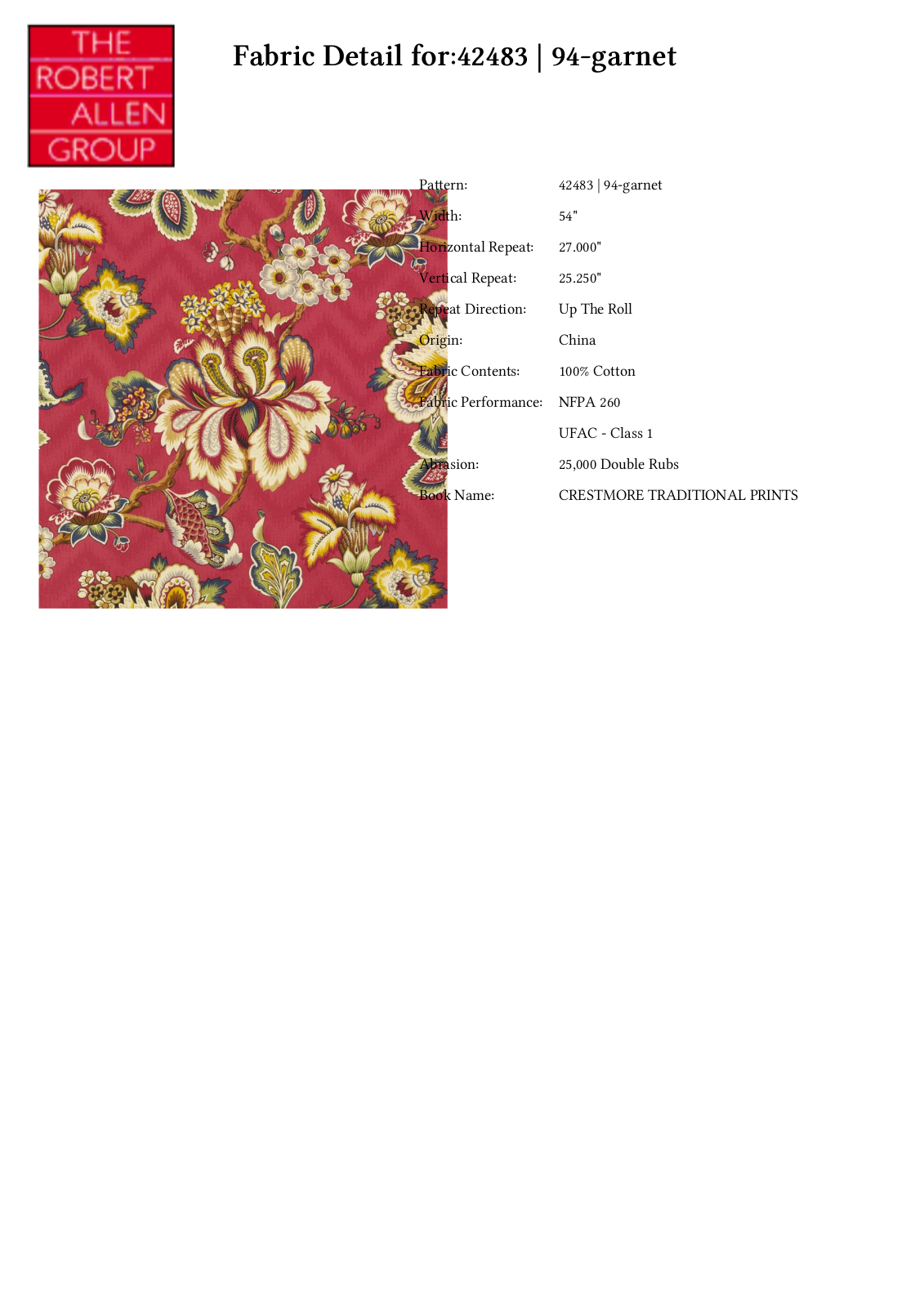 Duralee CRAL4710 Specifications - ManualMachine.com