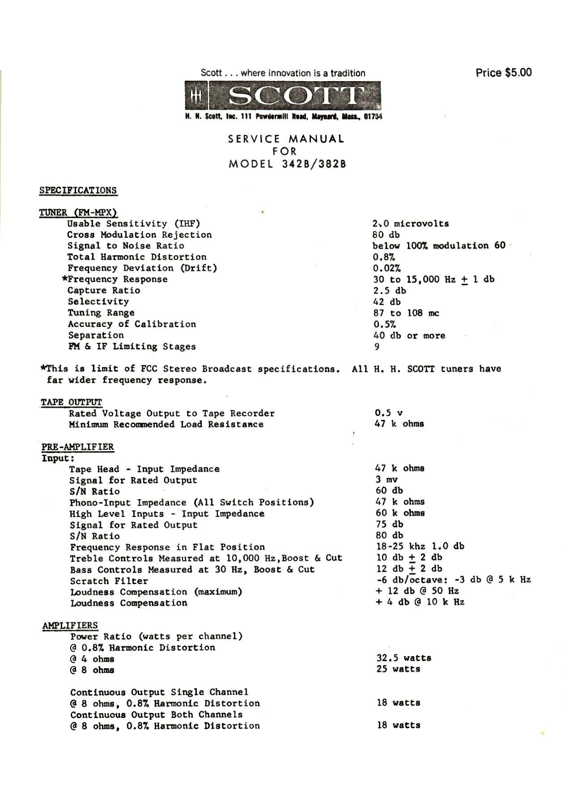 Scott 342B.pdf Specifications