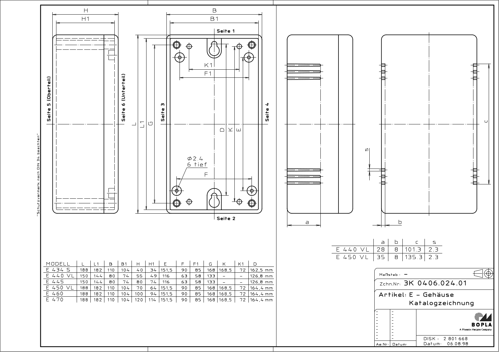 BOPLA BOPLA E-440VL, BOPLA E-450VL, BOPLA E-460, BOPLA E-445, BOPLA E-434S Datasheet - ManualMachine.com
