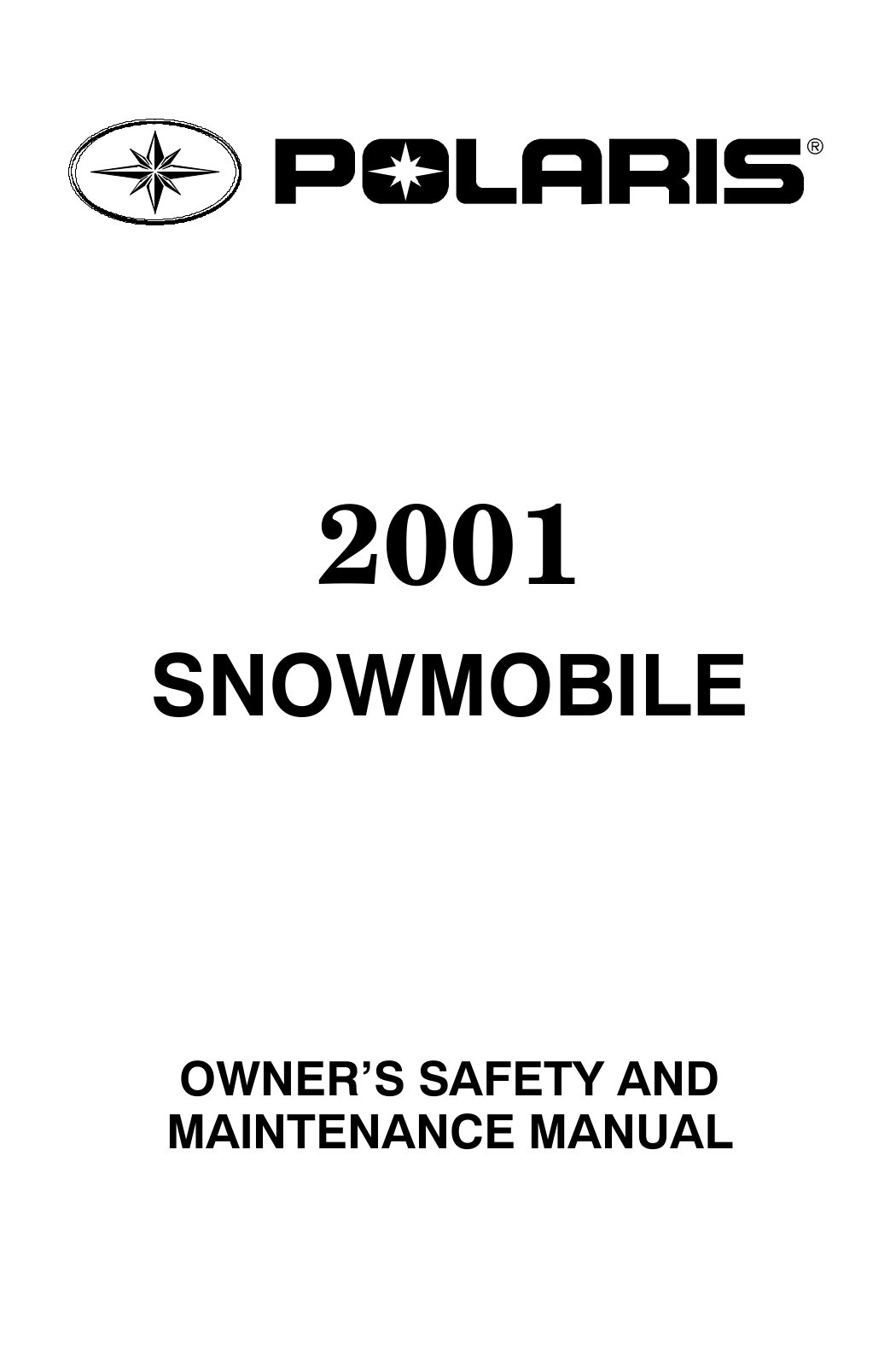 Polaris SNOWMOBILE 2001 Maintenance Manual