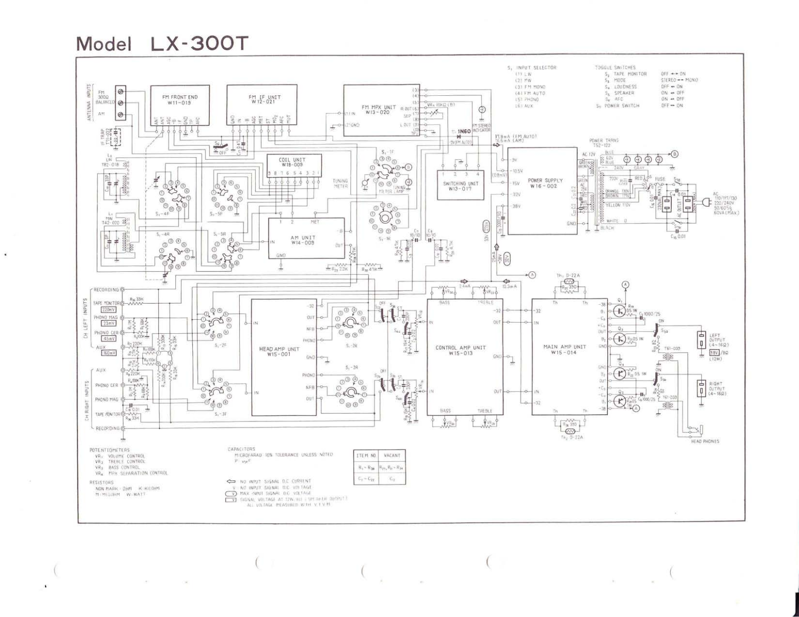 Pioneer LX-300T Schematic