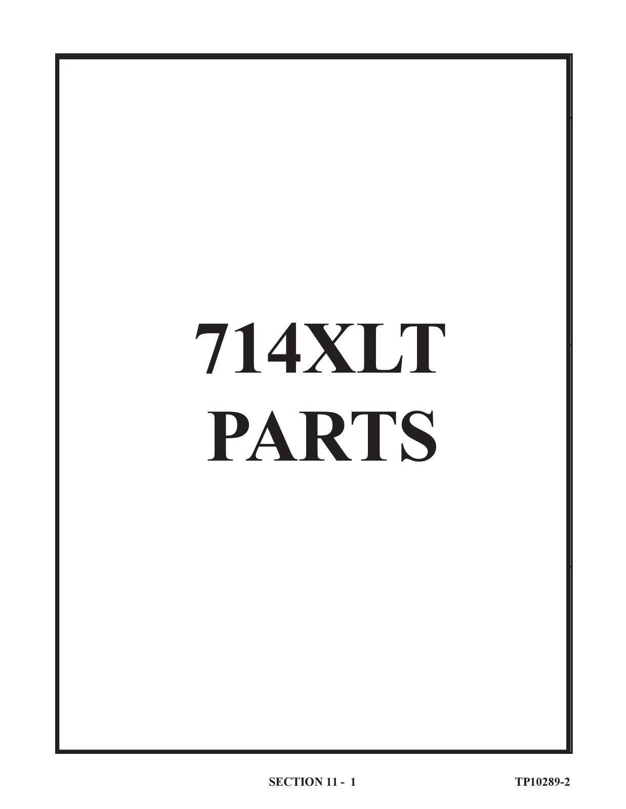 Baumfolder 714XLT Parts Manual