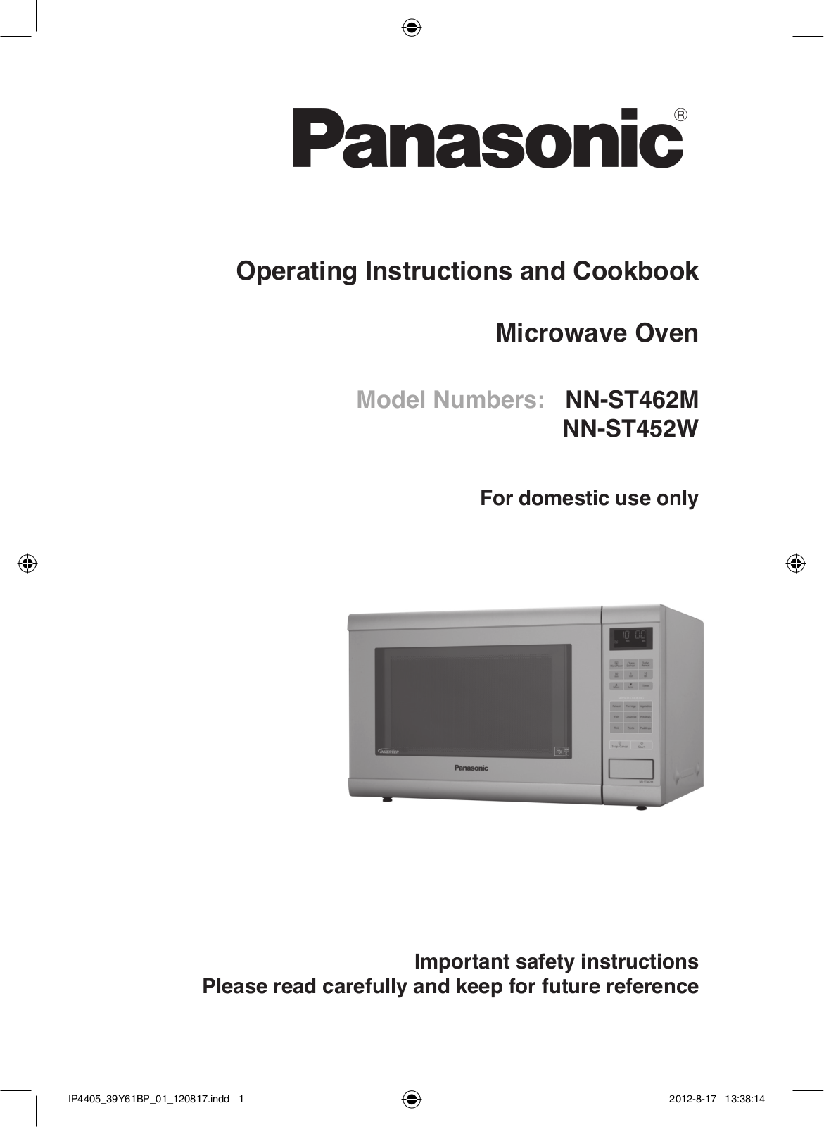 Panasonic NN ST452WBPQ Instruction manual