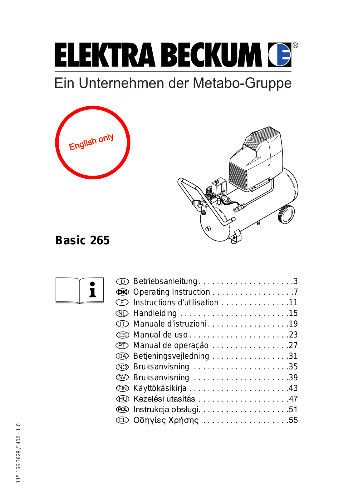 Elektra Beckum 265 User Manual