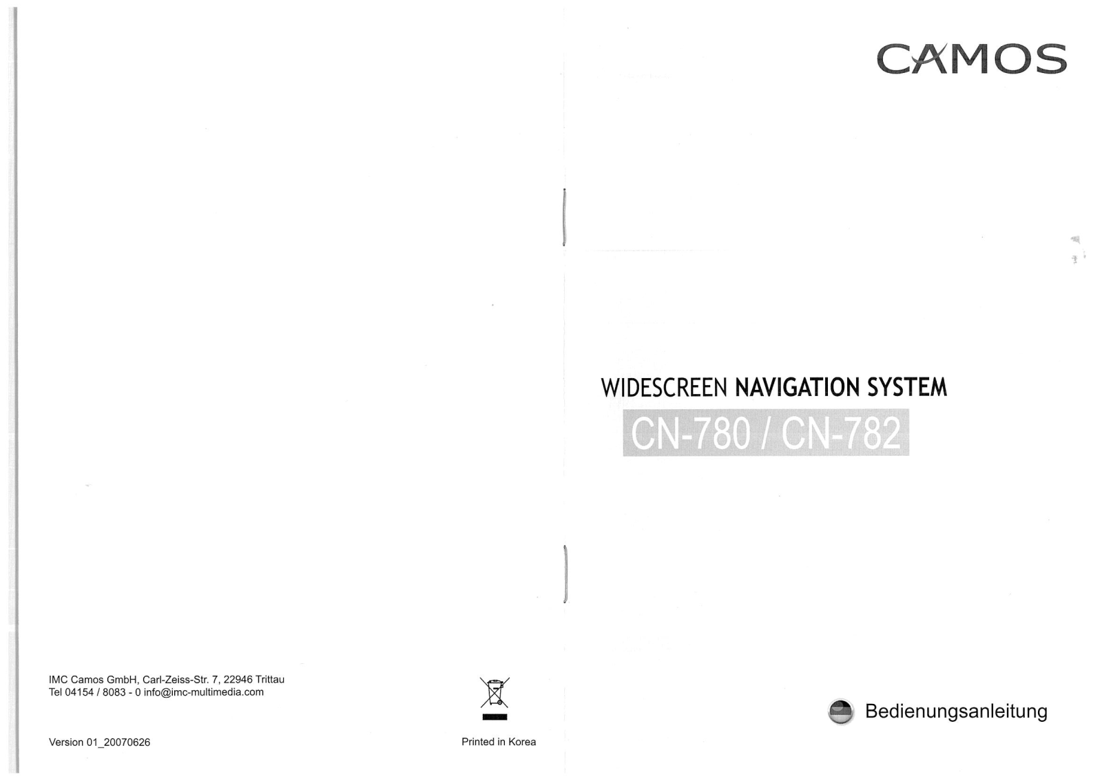 Camos CN-780, CN-782 Operating Instructions