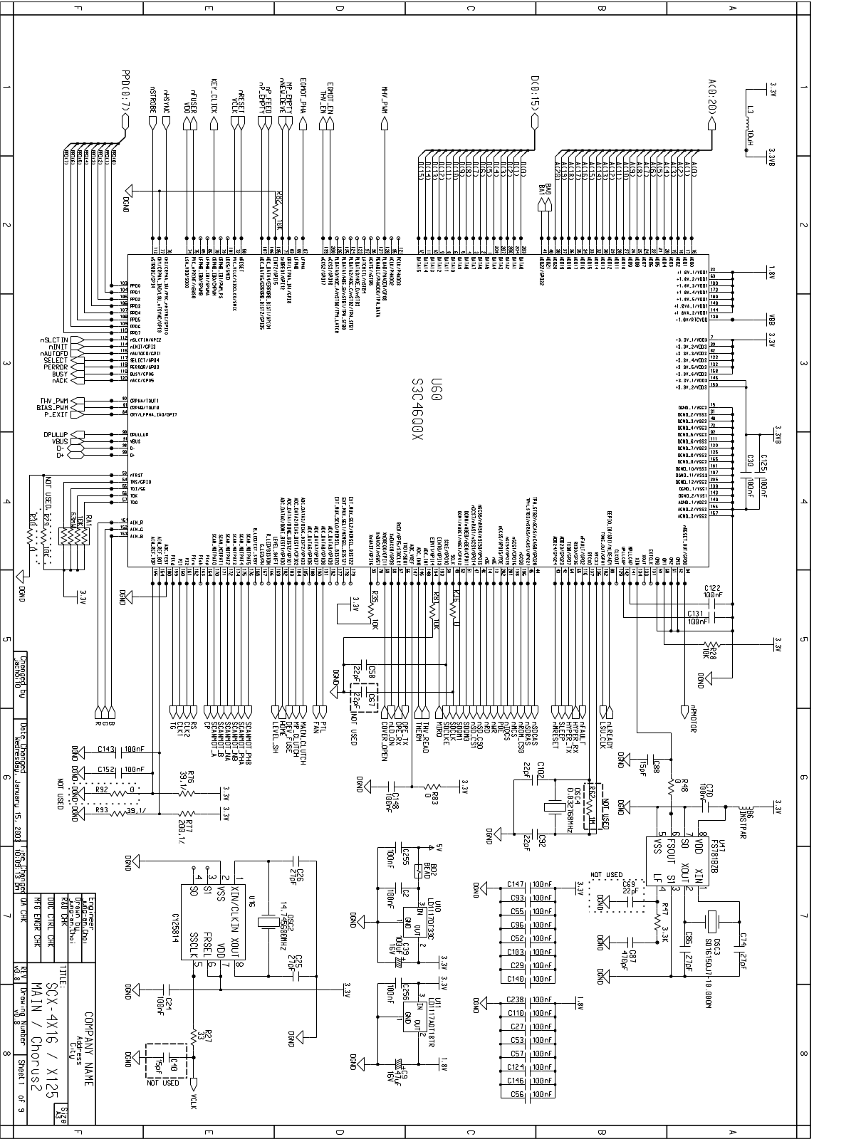 Samsung SCX 4216F-XAZ Schematics