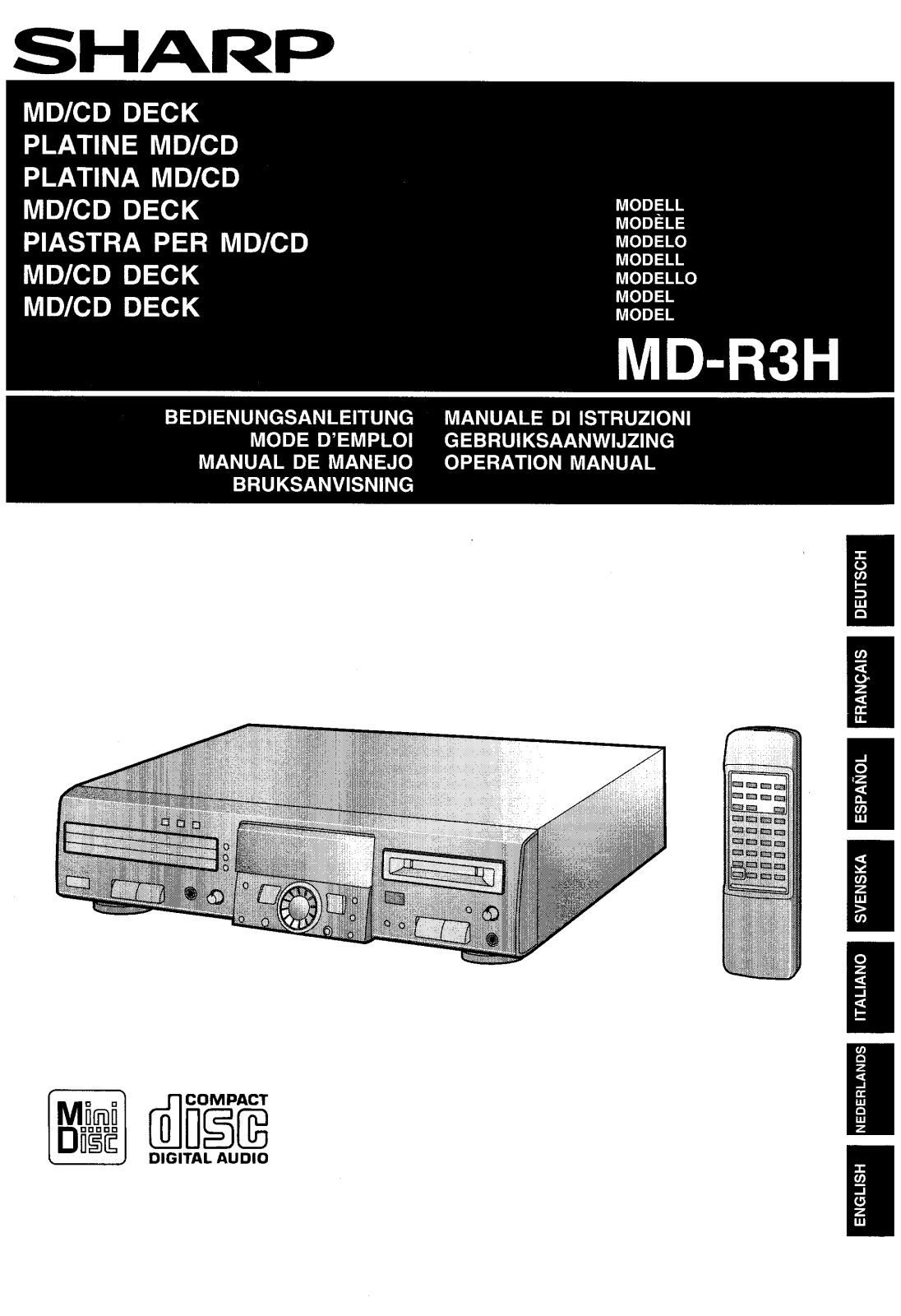 Sharp MDR-3-H Owners manual