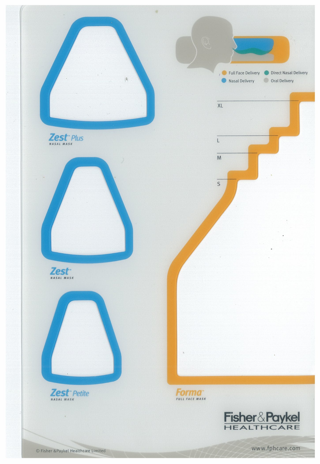 Fisher & Paykel Zest Sizing Guide - ManualMachine.com