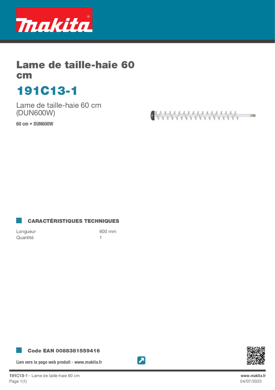 Makita 191C13-1 Specification - ManualMachine.com